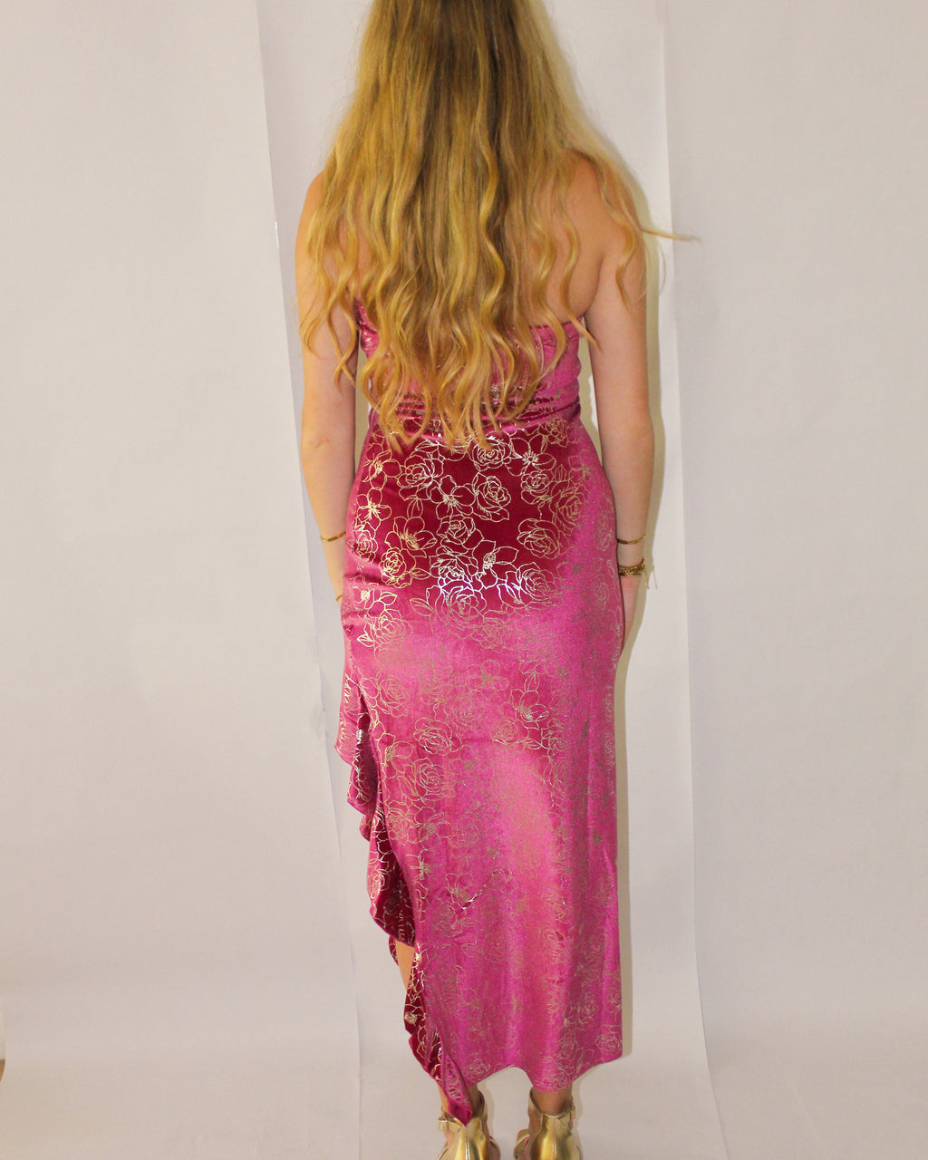 Magenta Floral Maxi Dress