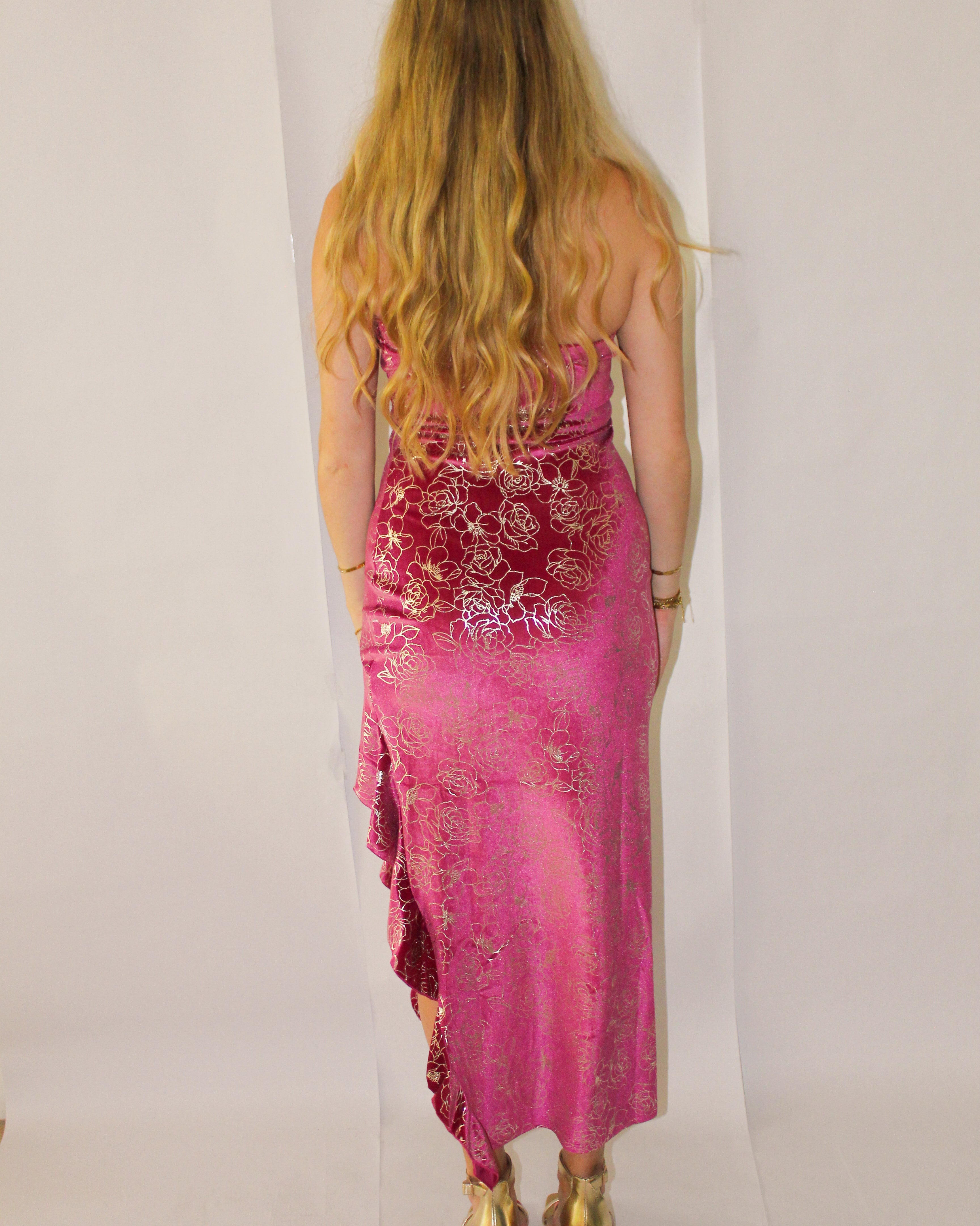 Magenta Floral Maxi Dress