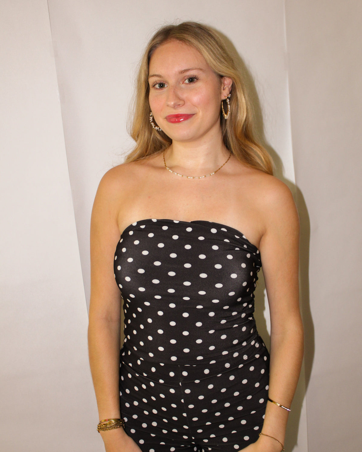 Daisy Polka Dot Tube Top