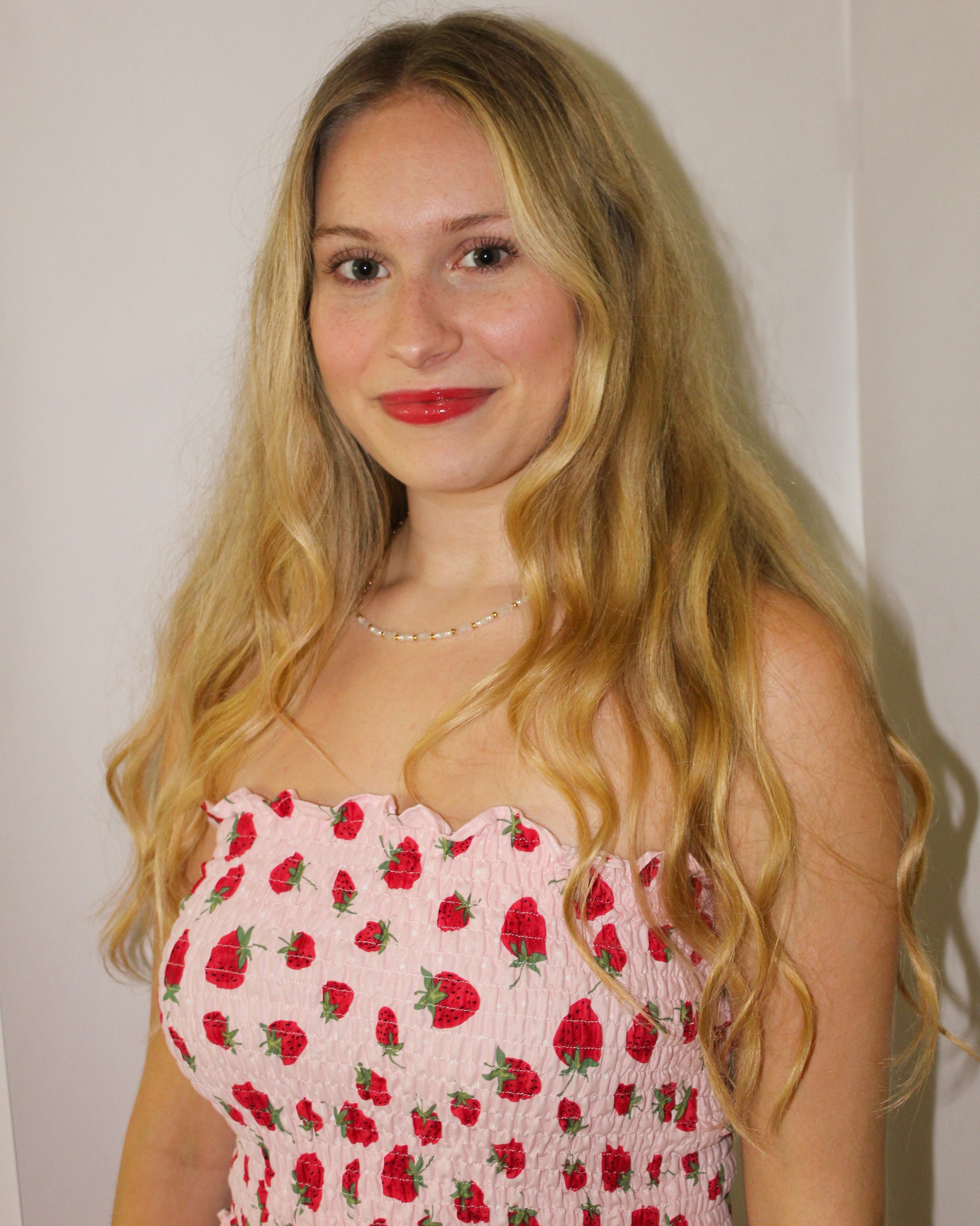 Strawberry Ruffle Top