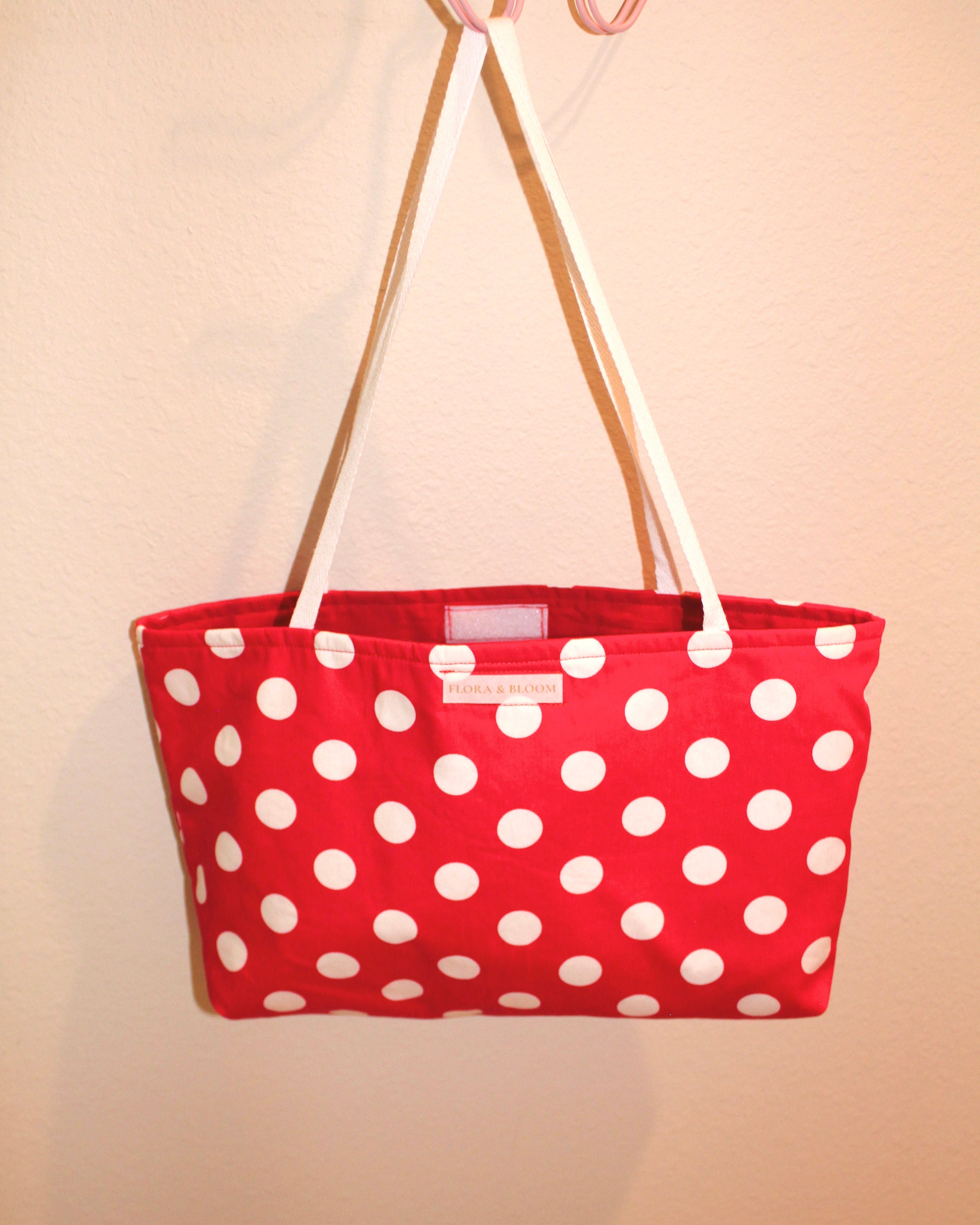 Red Polka Dot Tote Bag