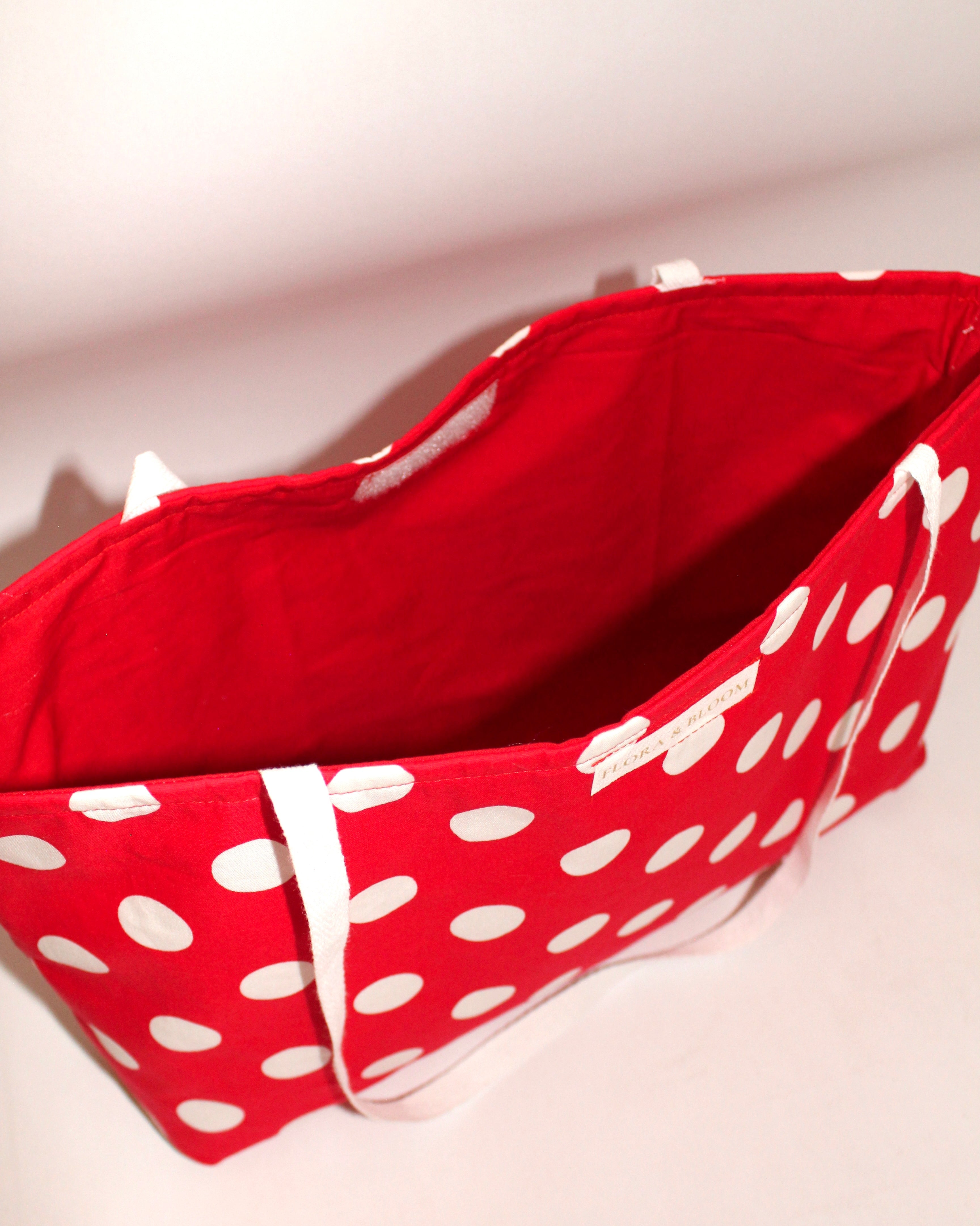 Red Polka Dot Tote Bag