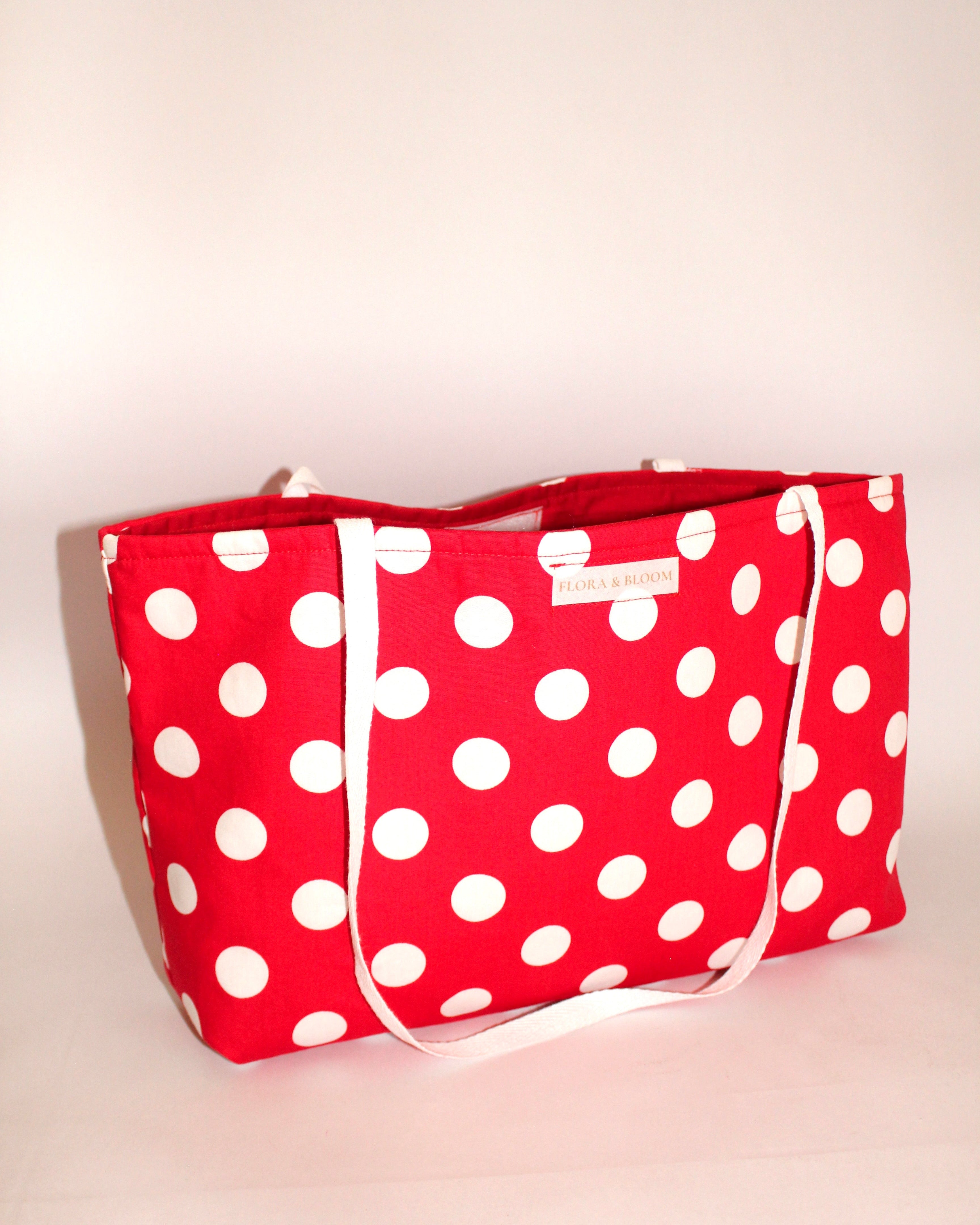 Red Polka Dot Tote Bag
