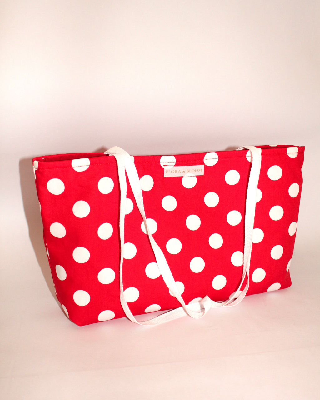 Red Polka Dot Tote Bag