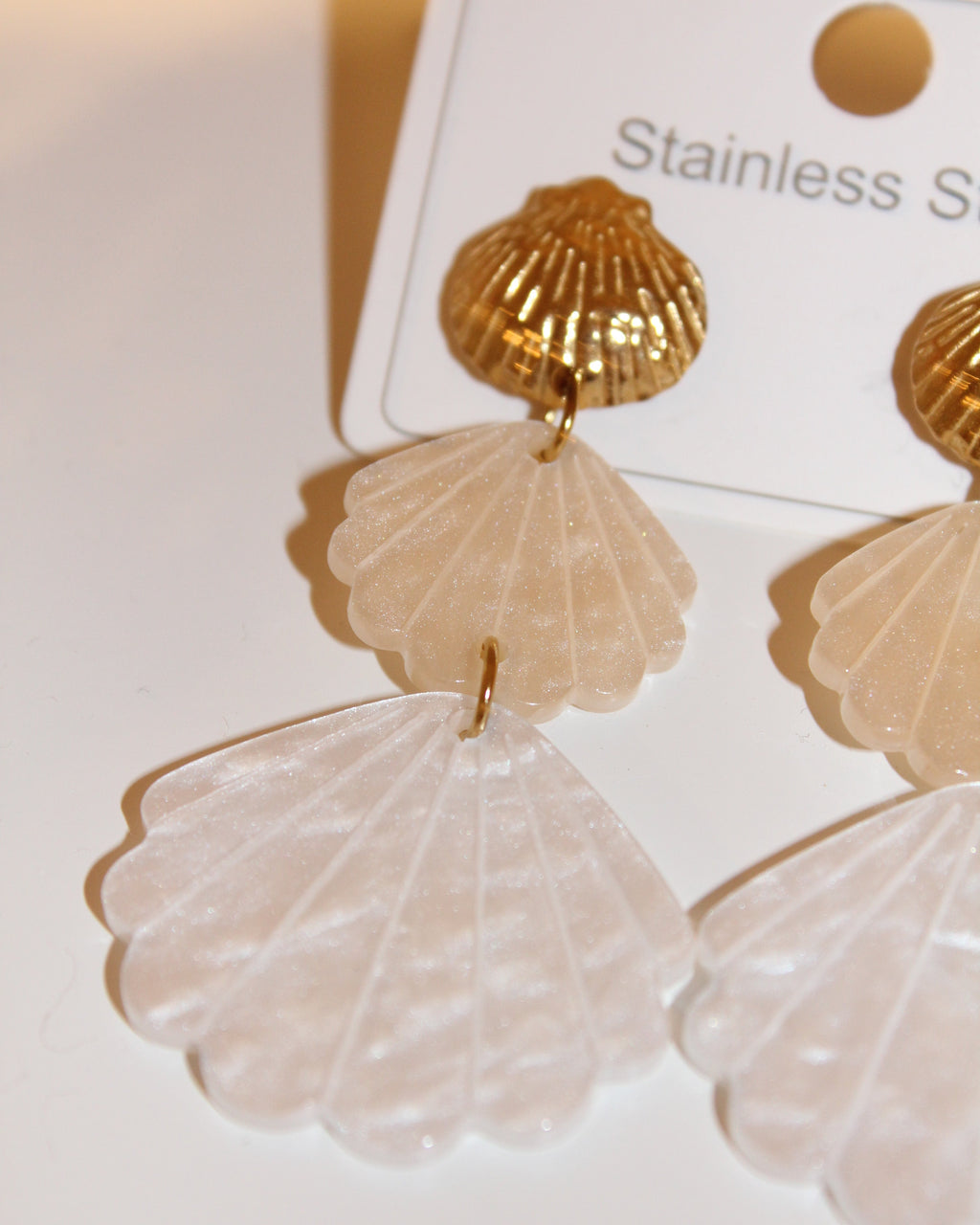 Triple Shell Earrings