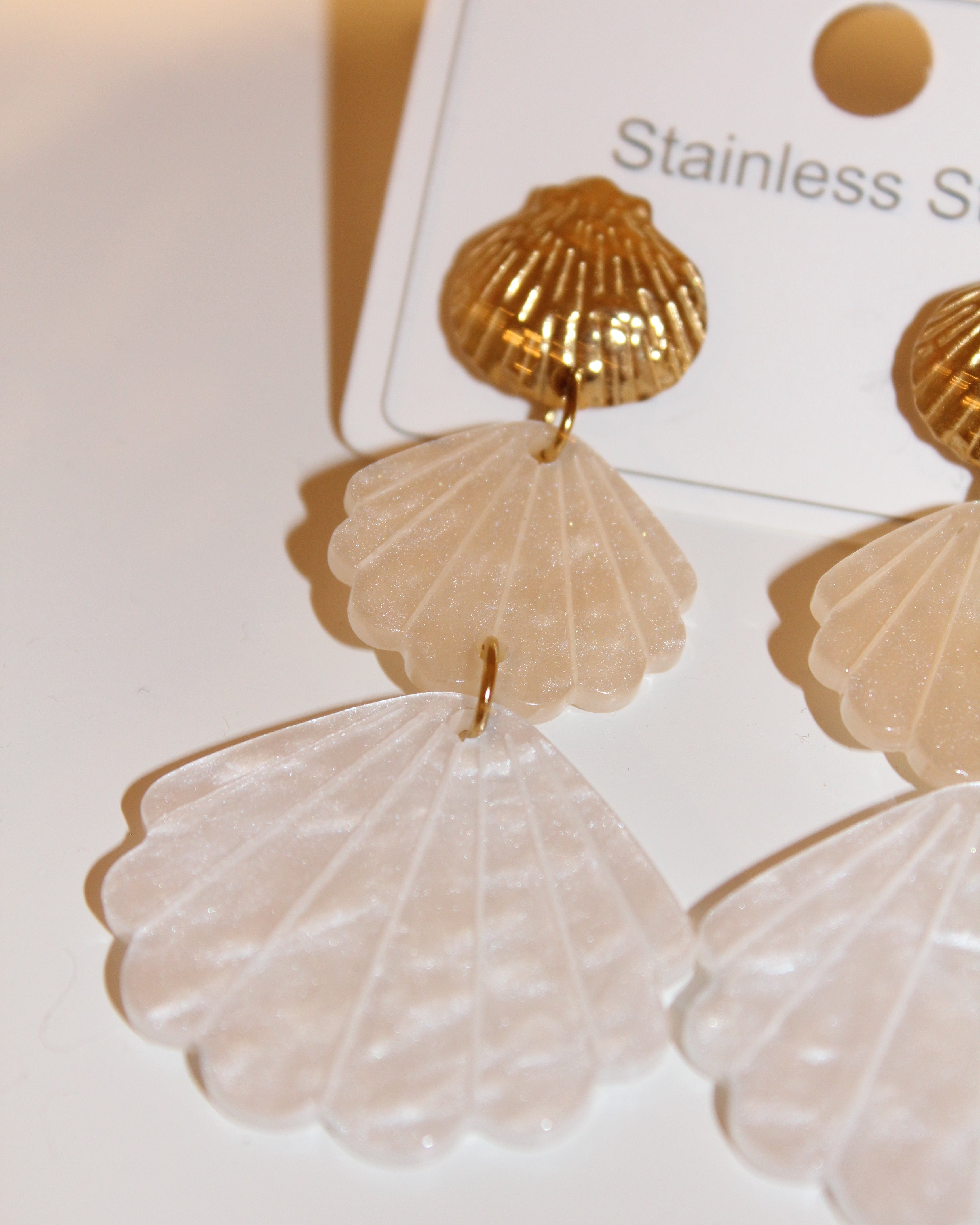 Triple Shell Earrings