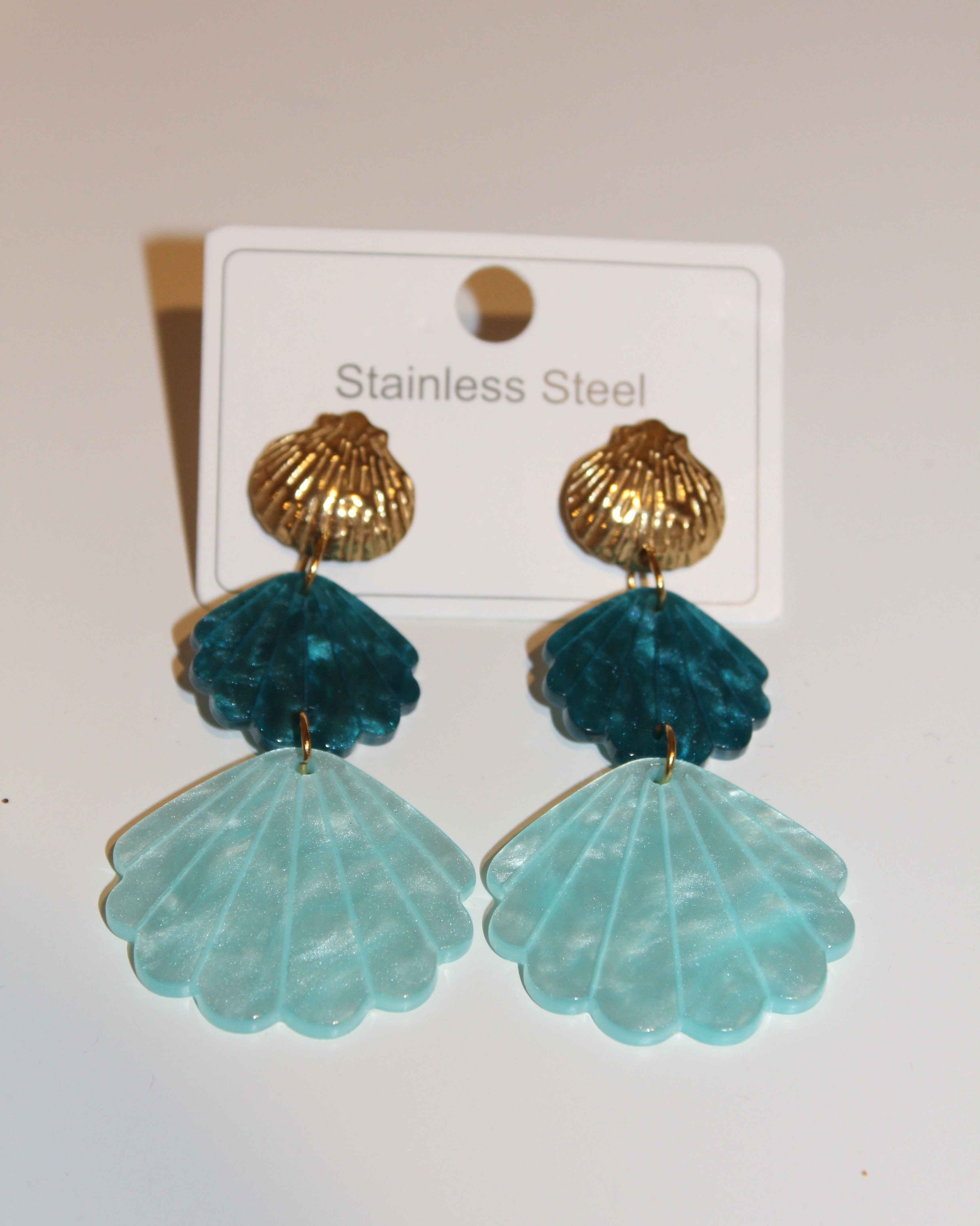 Triple Shell Earrings