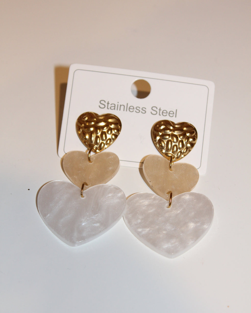 Triple Heart Earrings