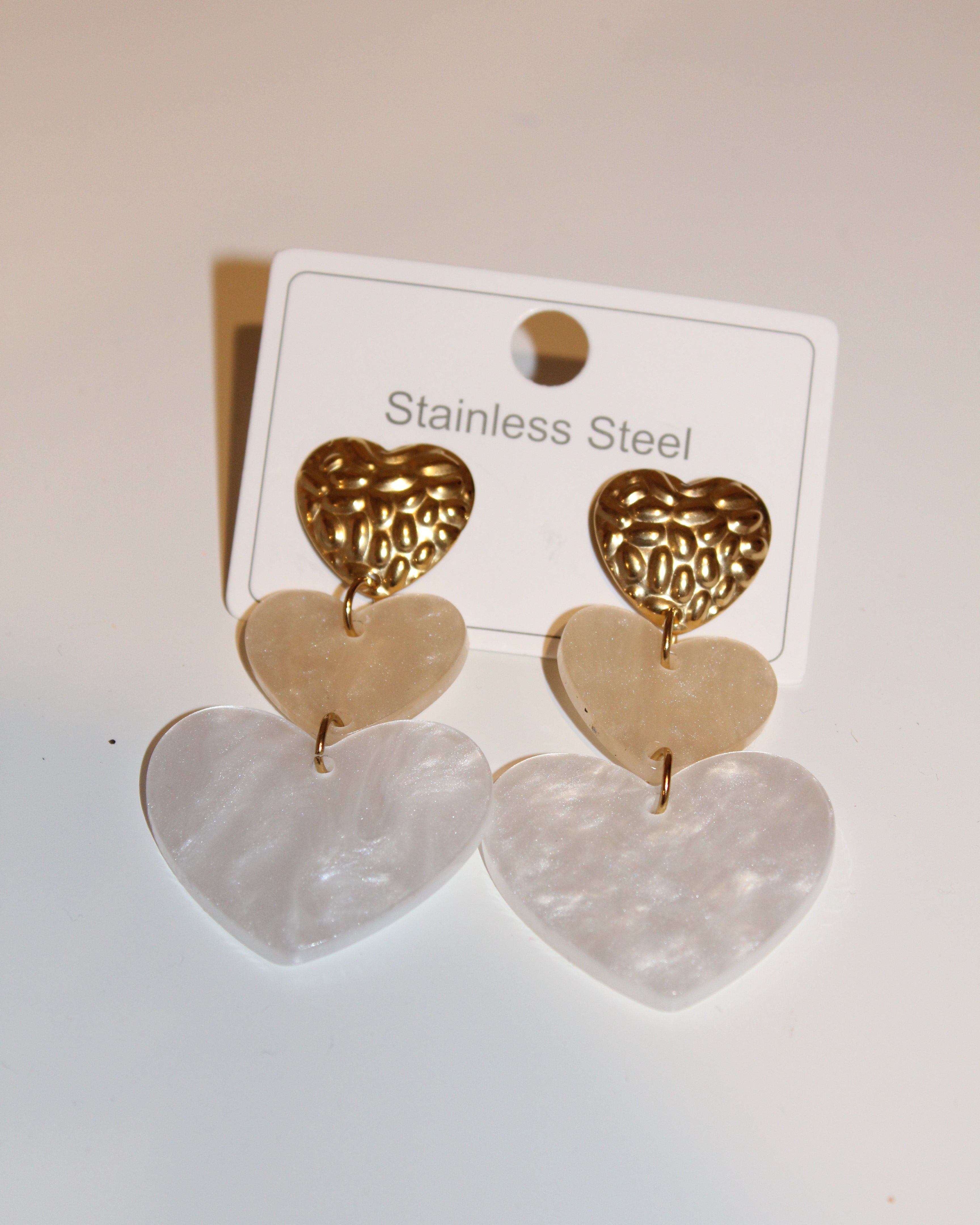 Triple Heart Earrings
