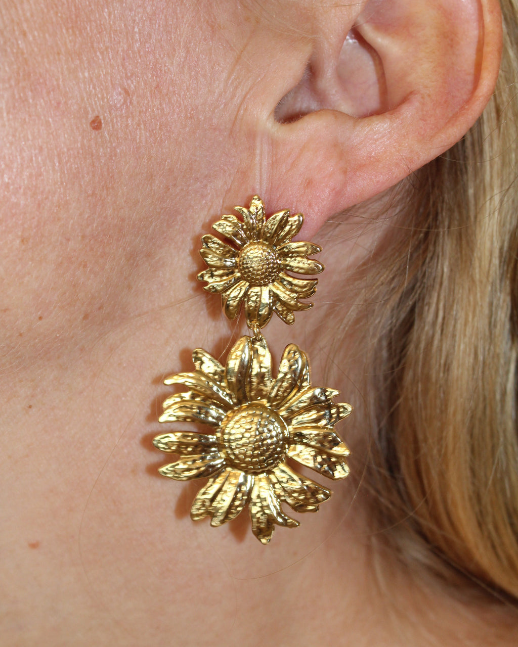 Double Sunflower Earrings