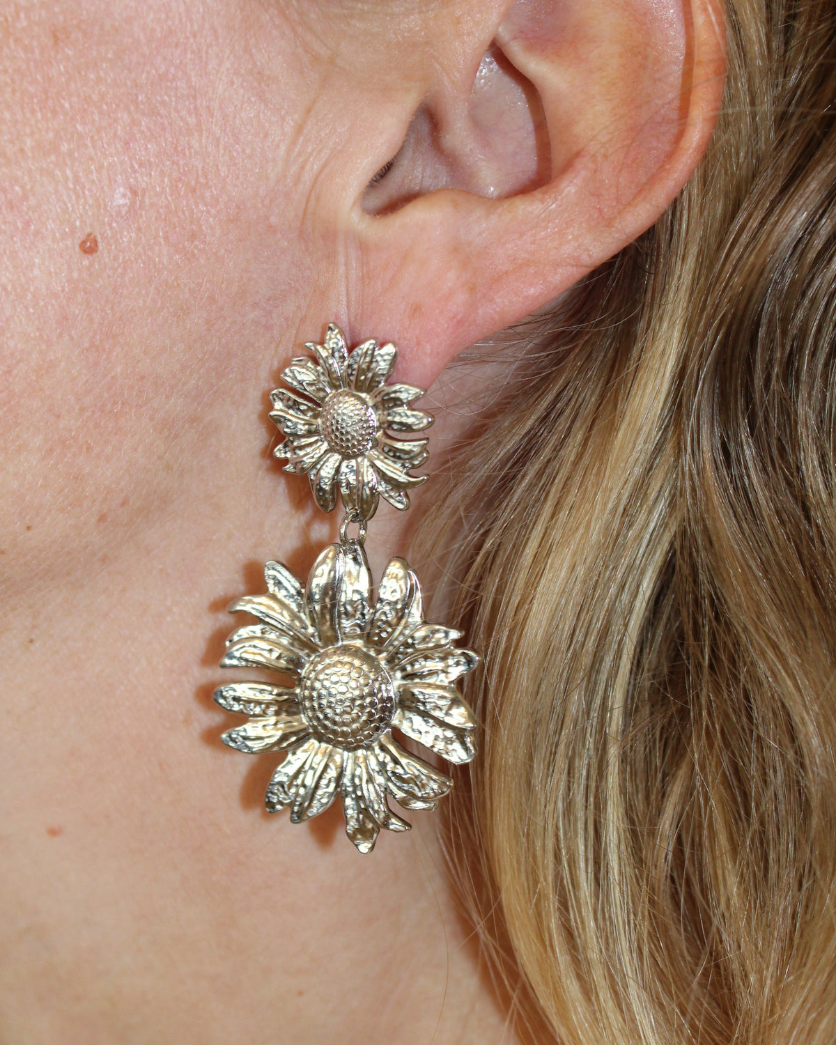 Double Sunflower Earrings