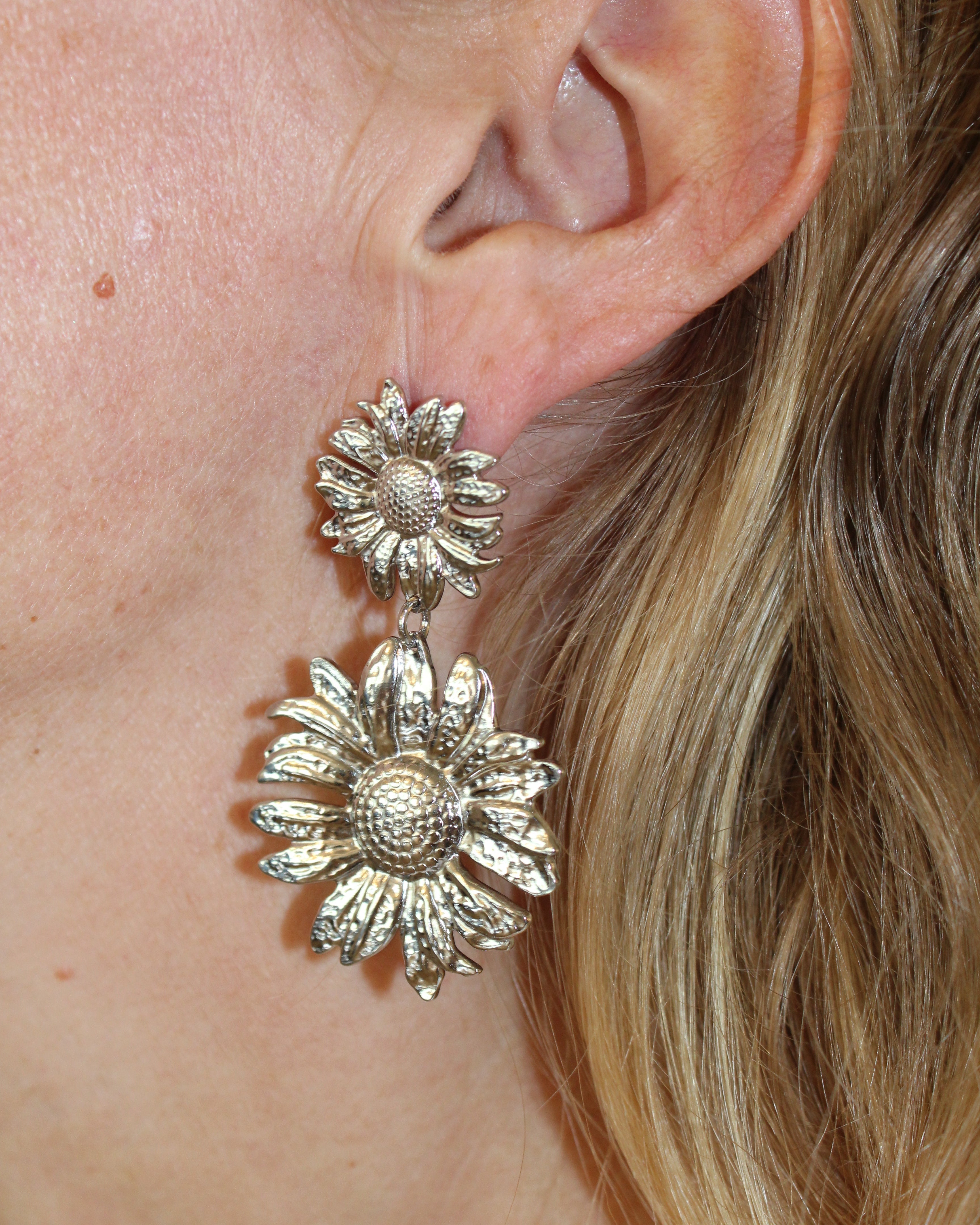 Double Sunflower Earrings