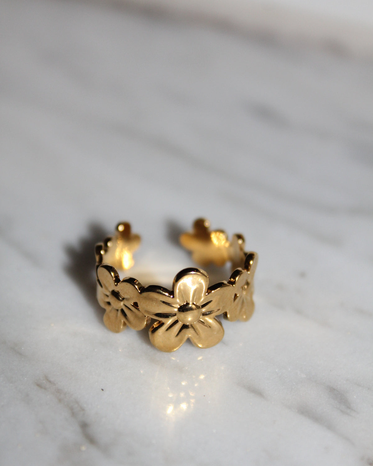 Floral Adjustable Ring