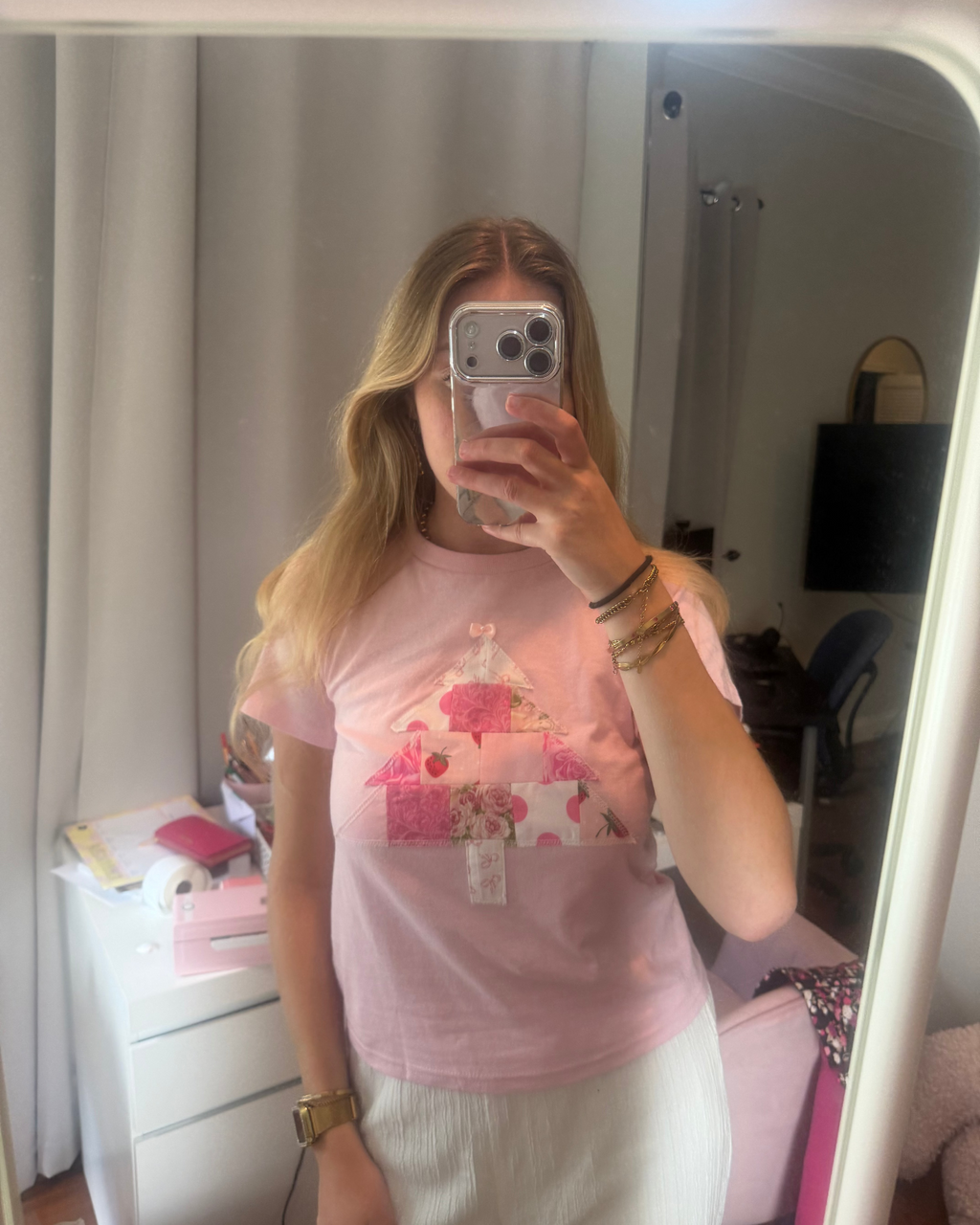 Baby Pink Christmas Tee