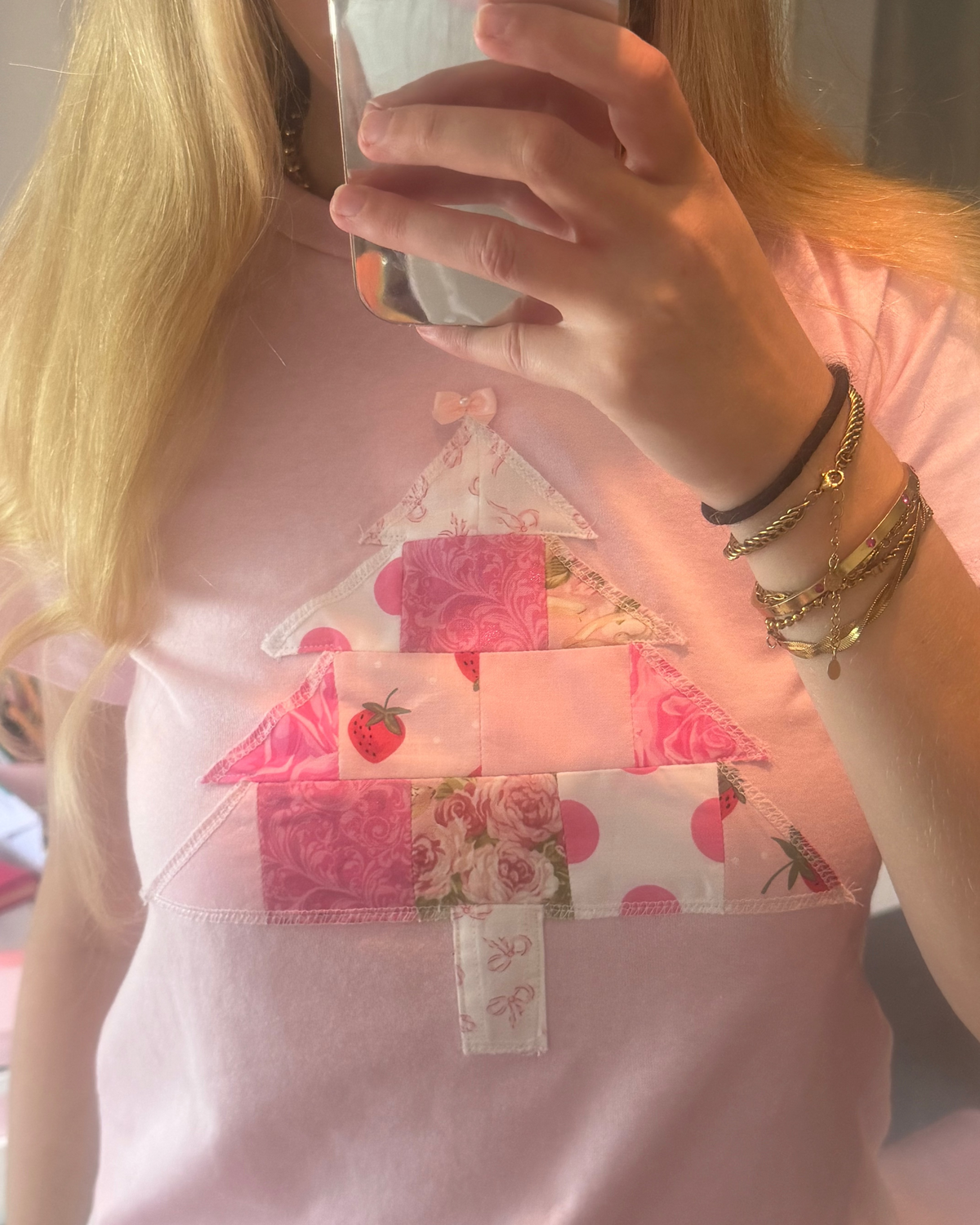 Baby Pink Christmas Tee