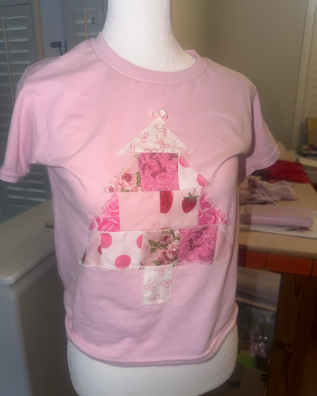 Baby Pink Christmas Tee