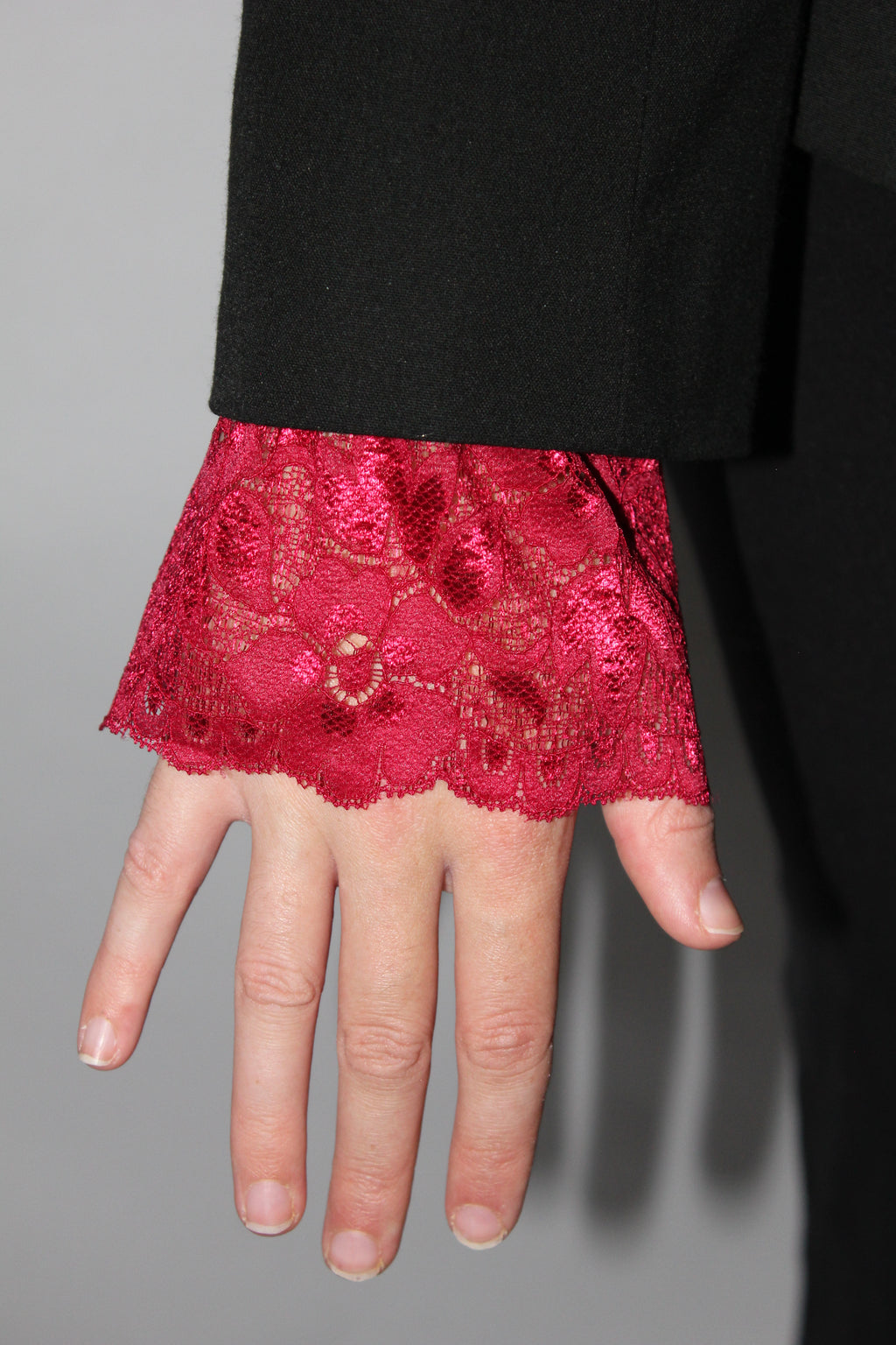 Red Lace Sleeve Cuffs