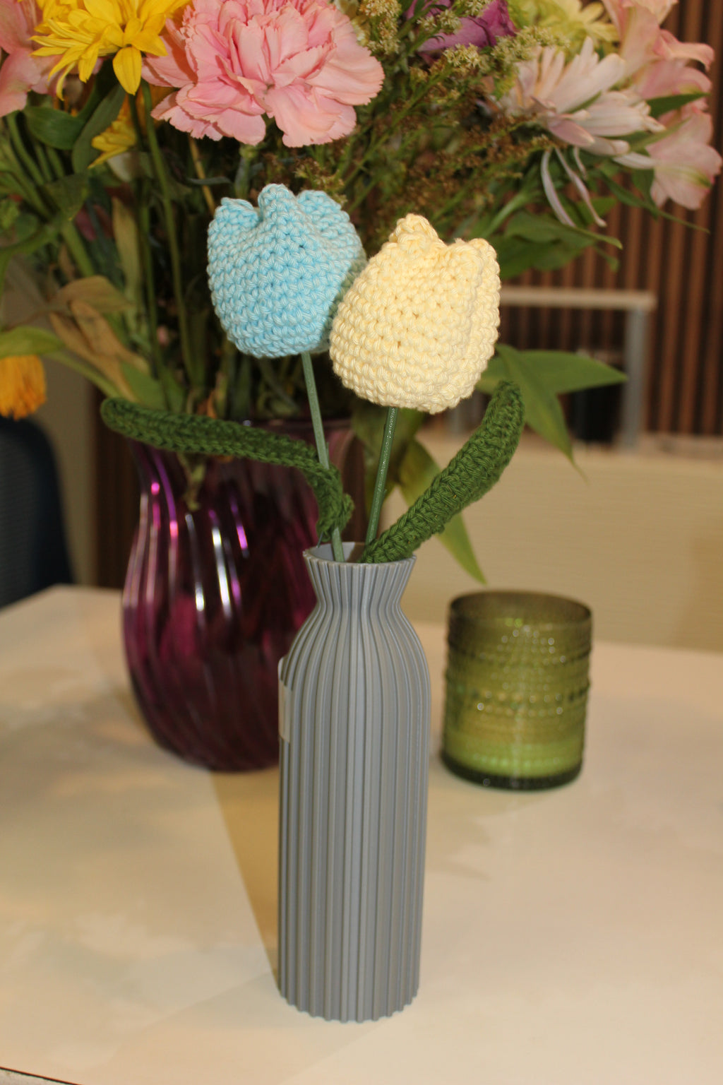 Bloom Tulips - Grey Vase