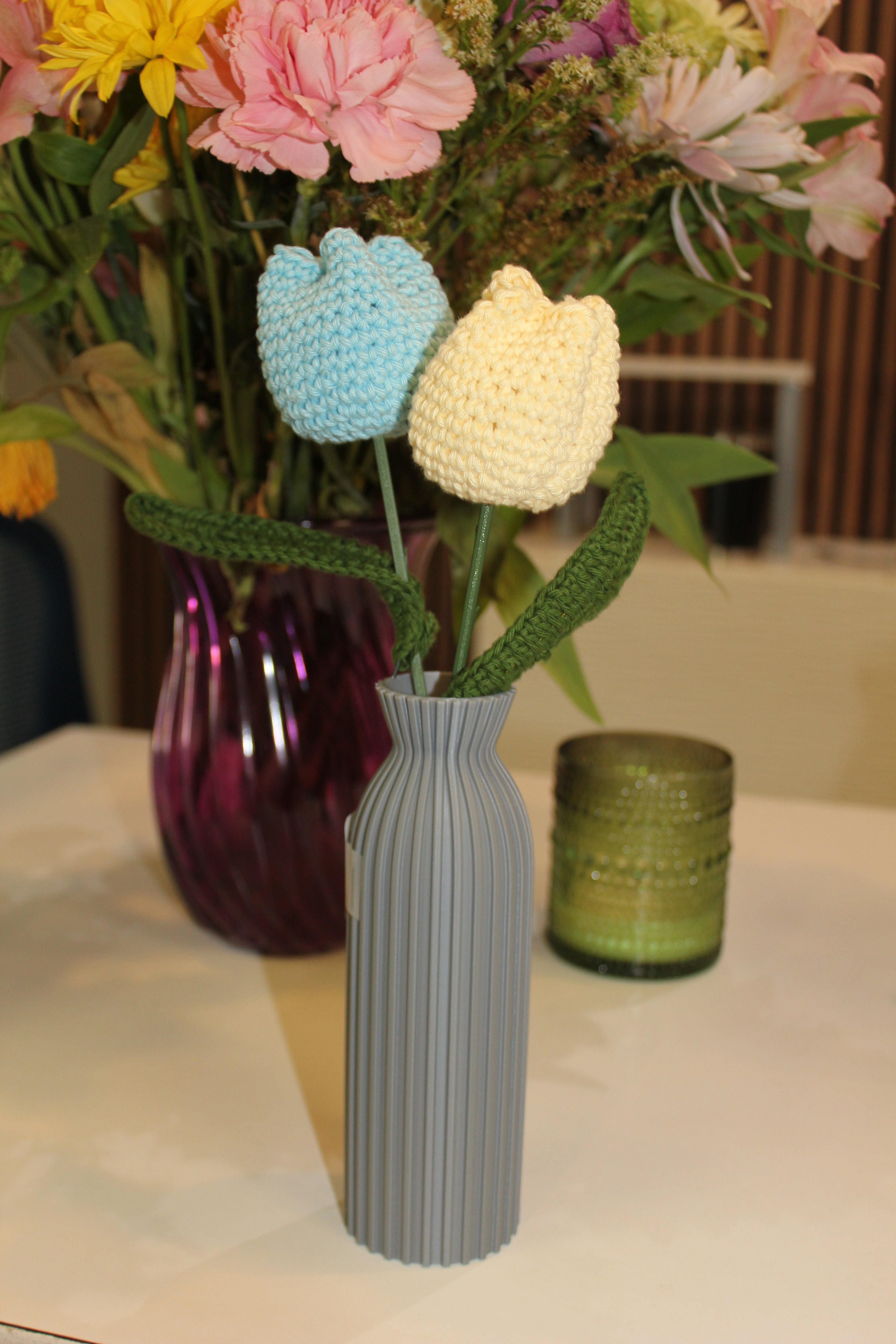 Bloom Tulips - Grey Vase