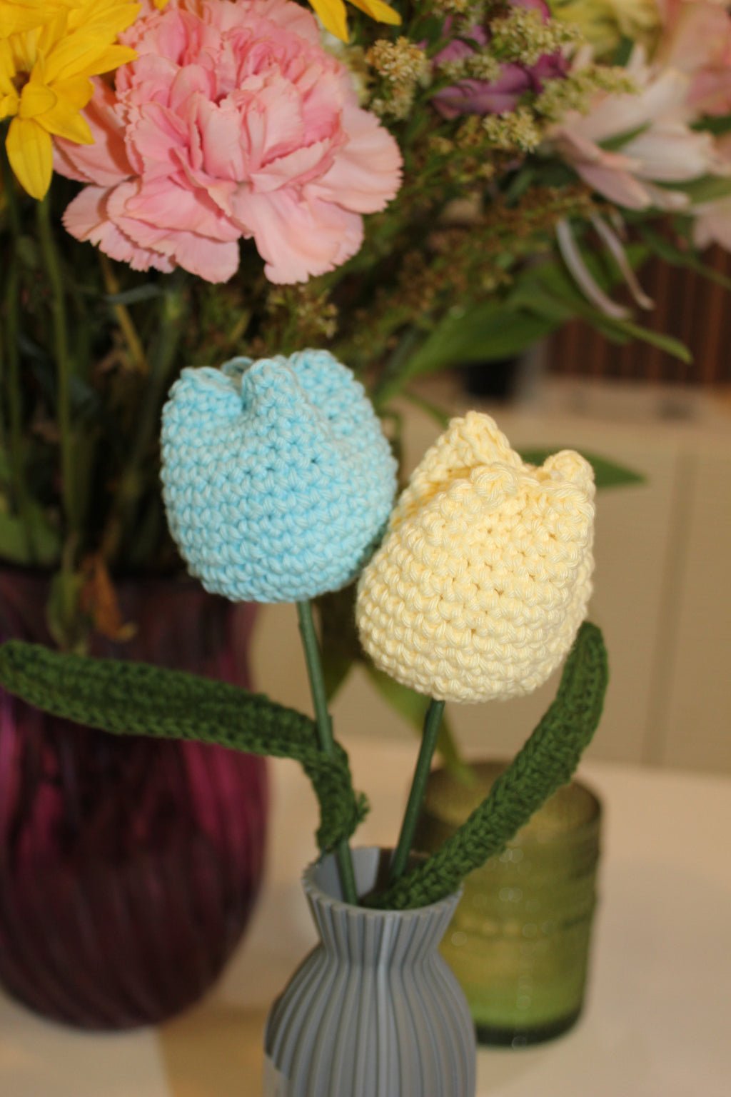 Bloom Tulips - Grey Vase