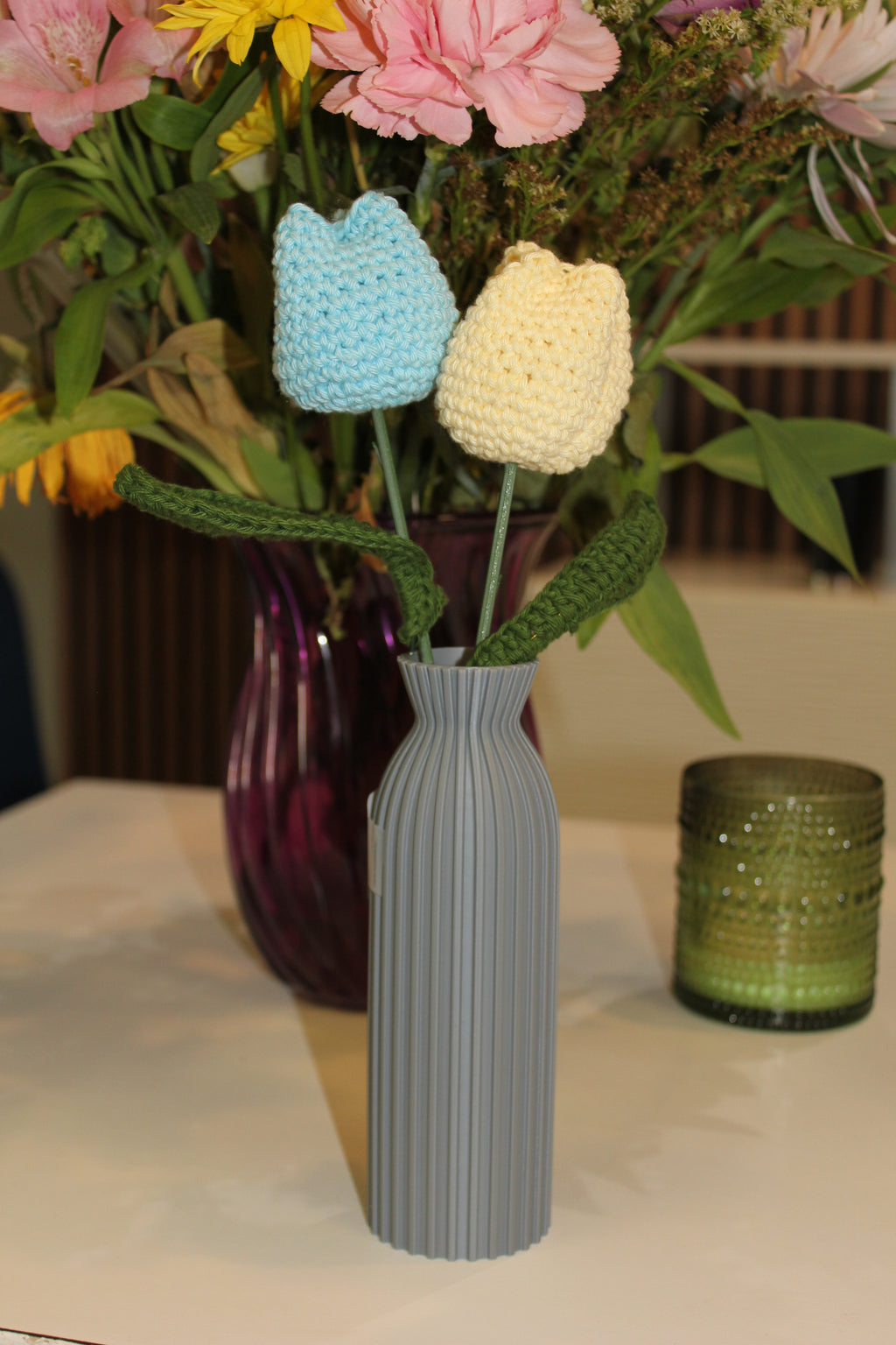 Bloom Tulips - Grey Vase