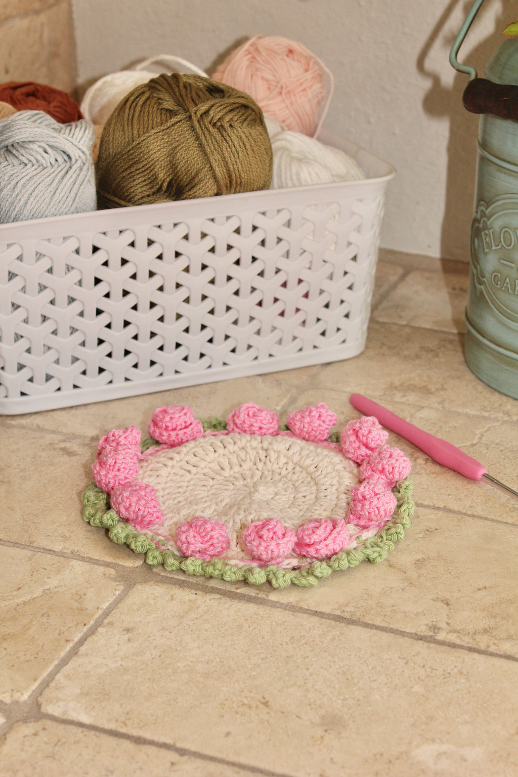 Pink Garden - Bouquet Coaster Set