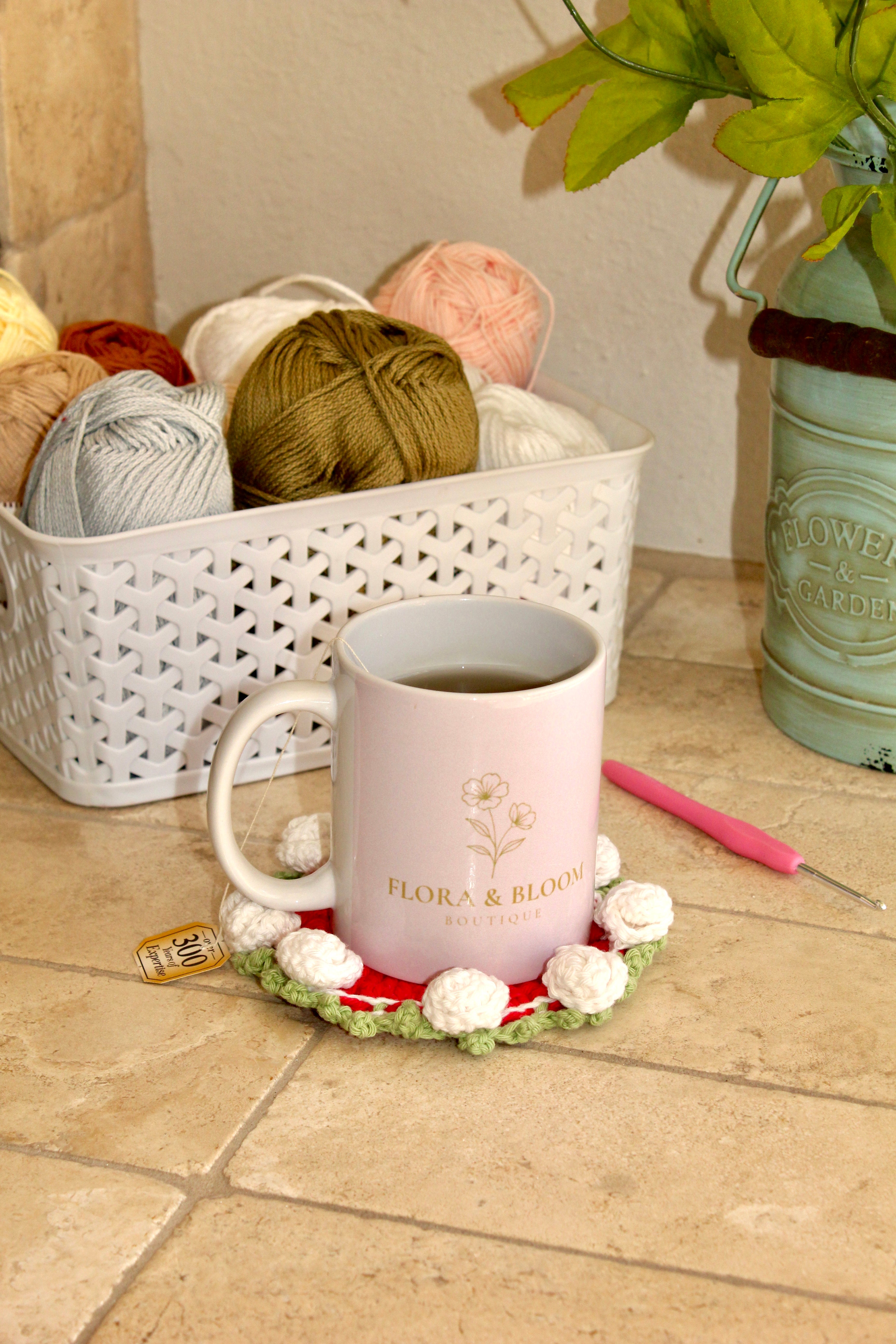 Strawberry Love - Bouquet Coaster Set