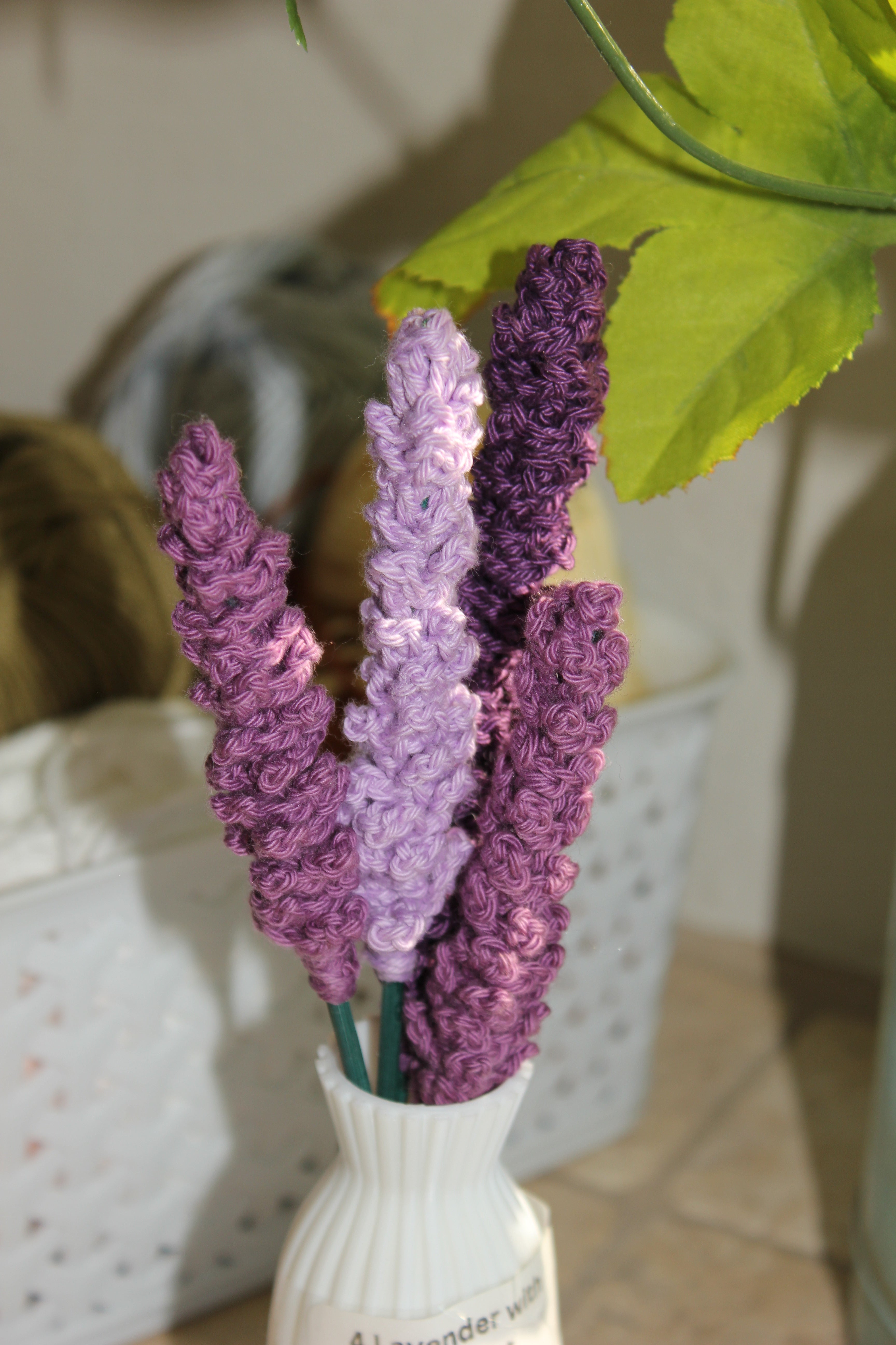 Lavender Haze - White Vase