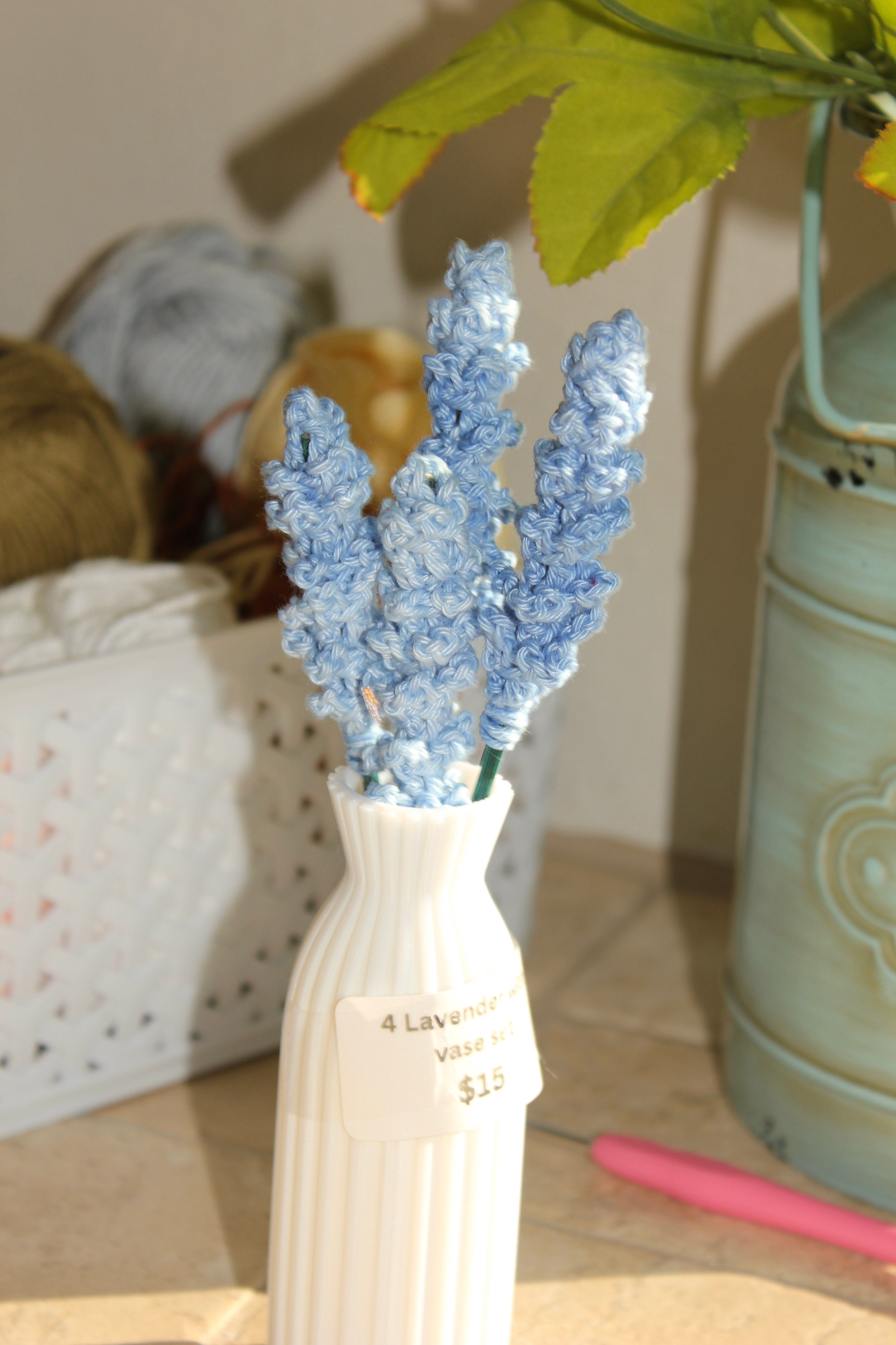 Blue Mist - White Vase
