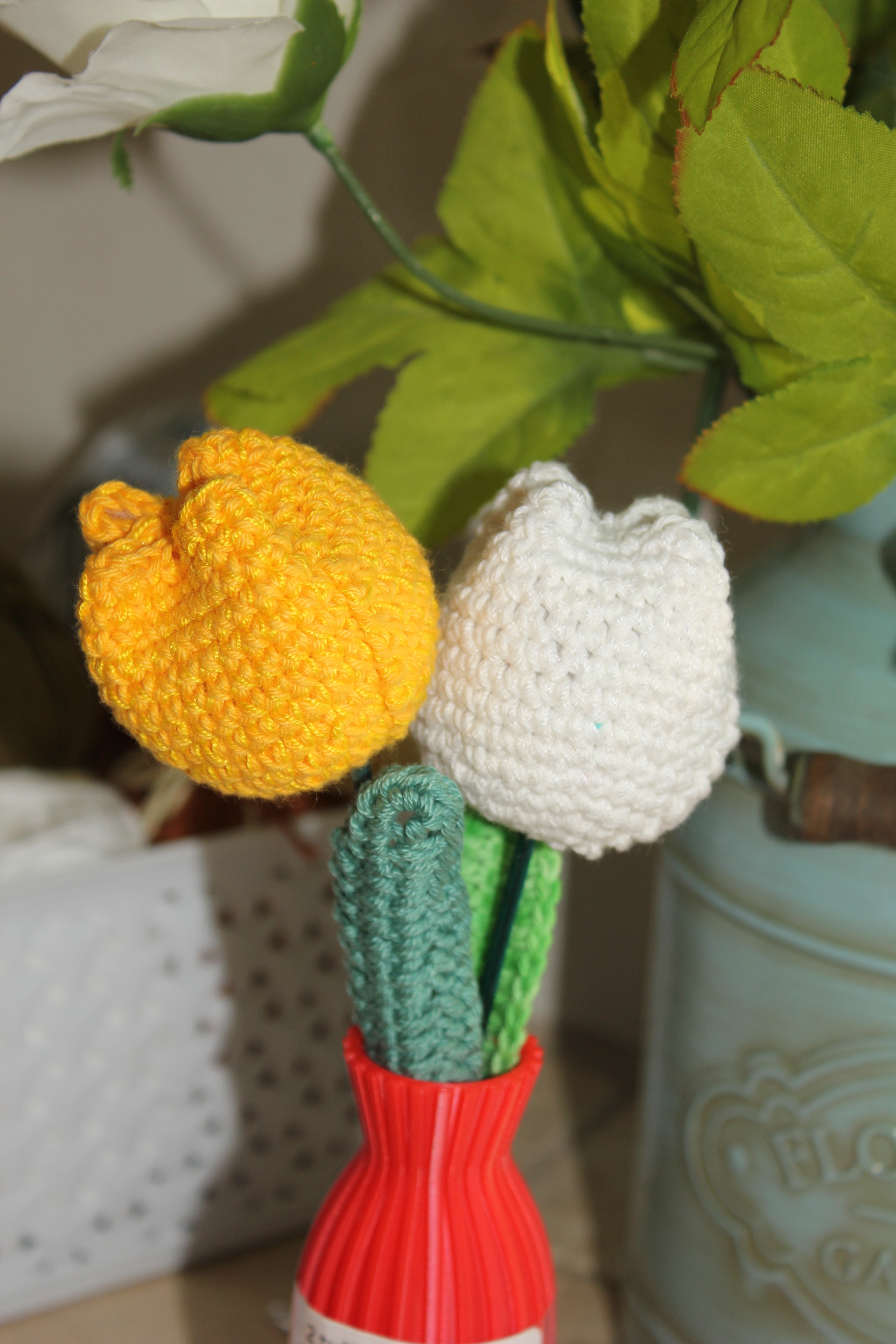 Spring Tulips - Red Vase