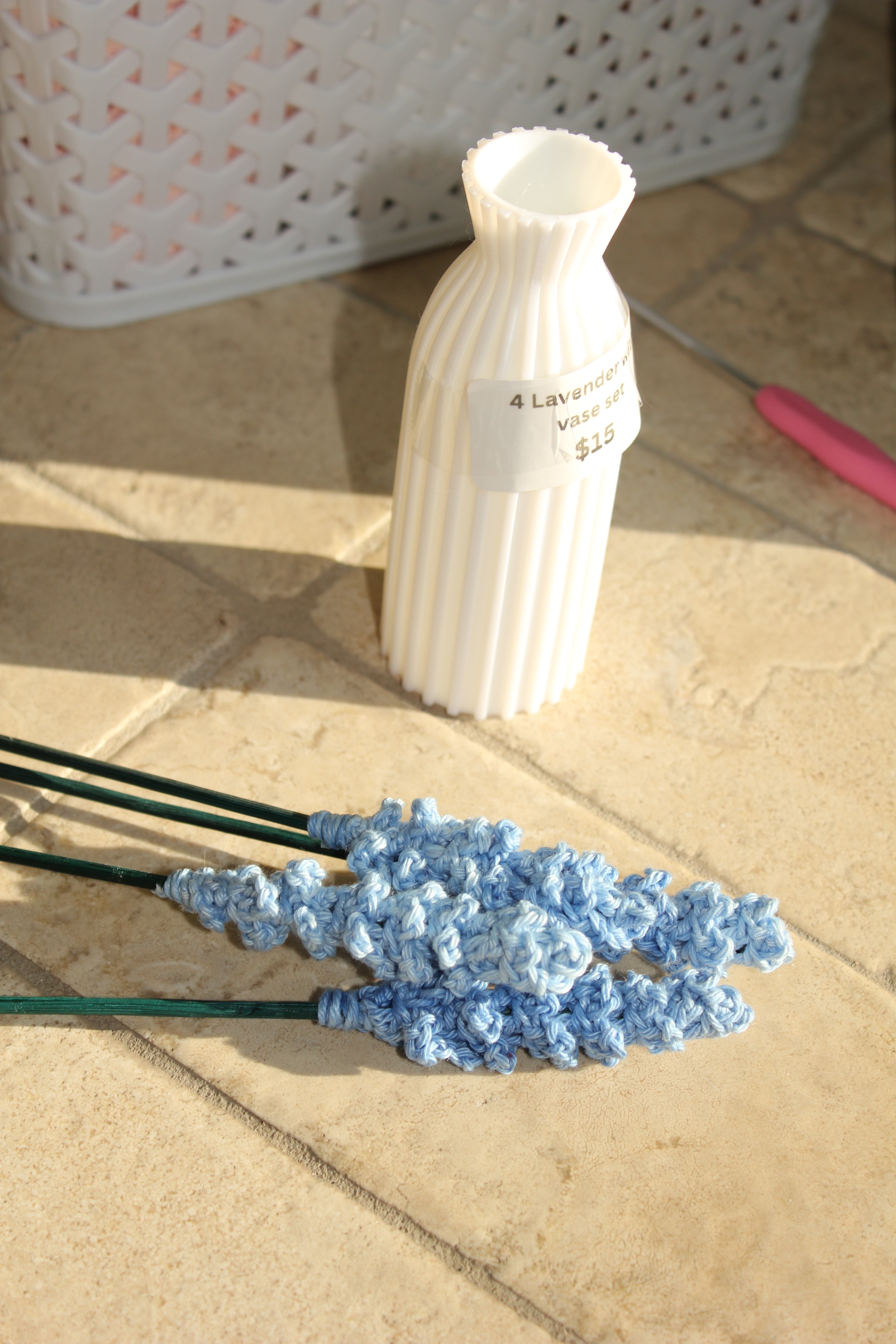 Blue Mist - White Vase