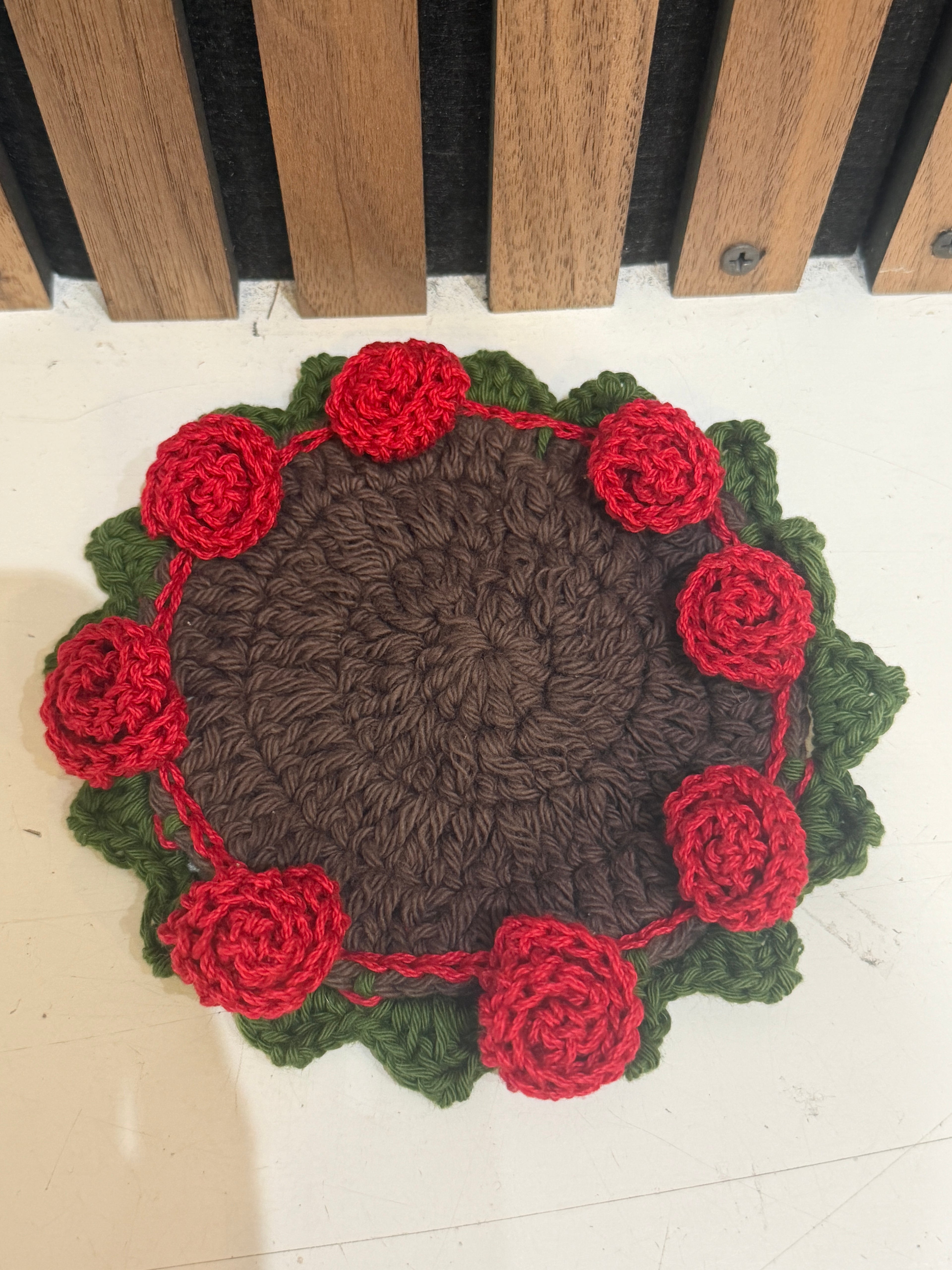 True Love - Crochet Flower Coaster Set
