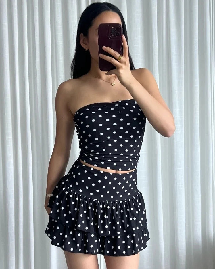 Daisy Polka Dot Tube Top