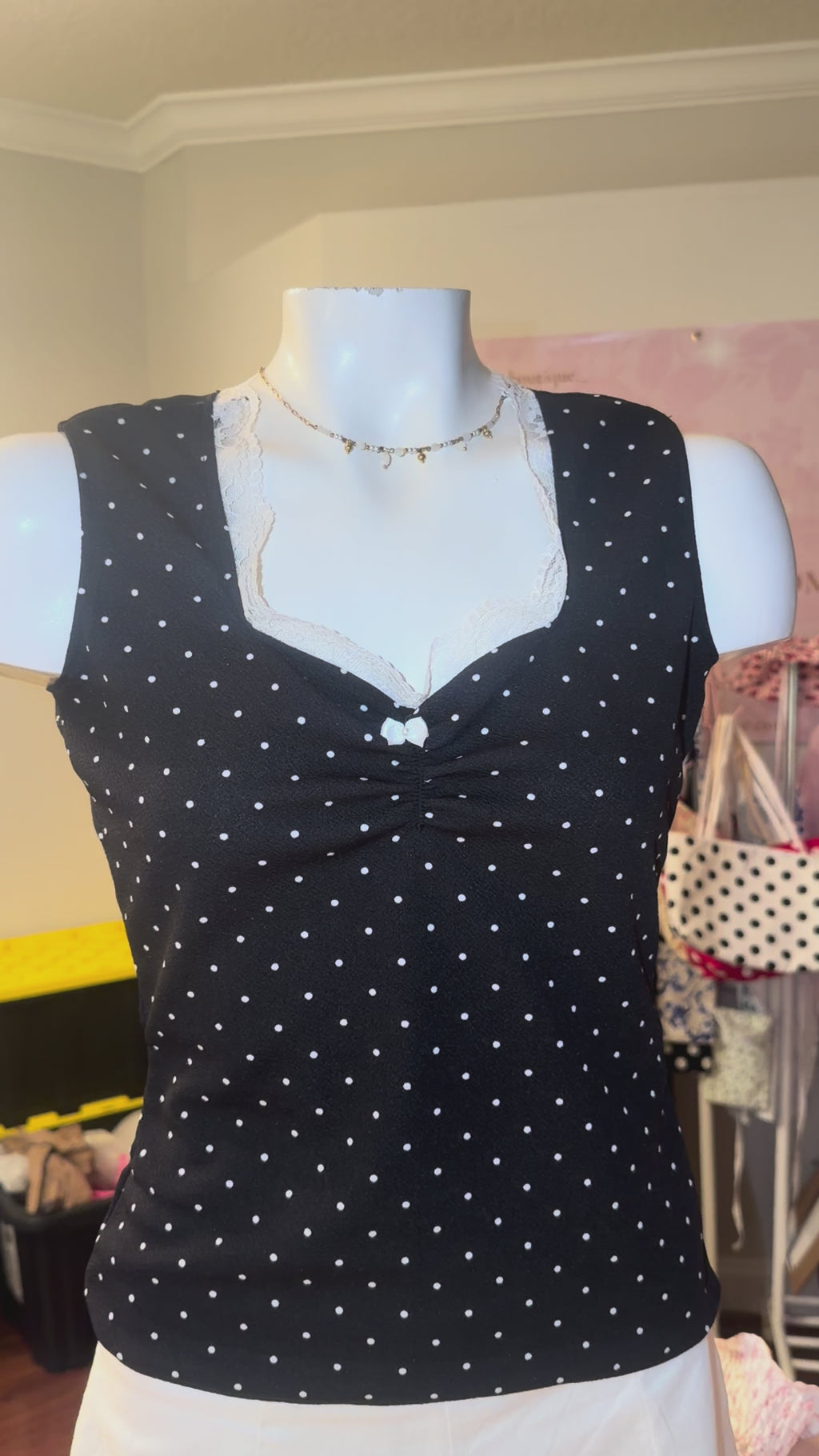 Lace Polka Dot Top