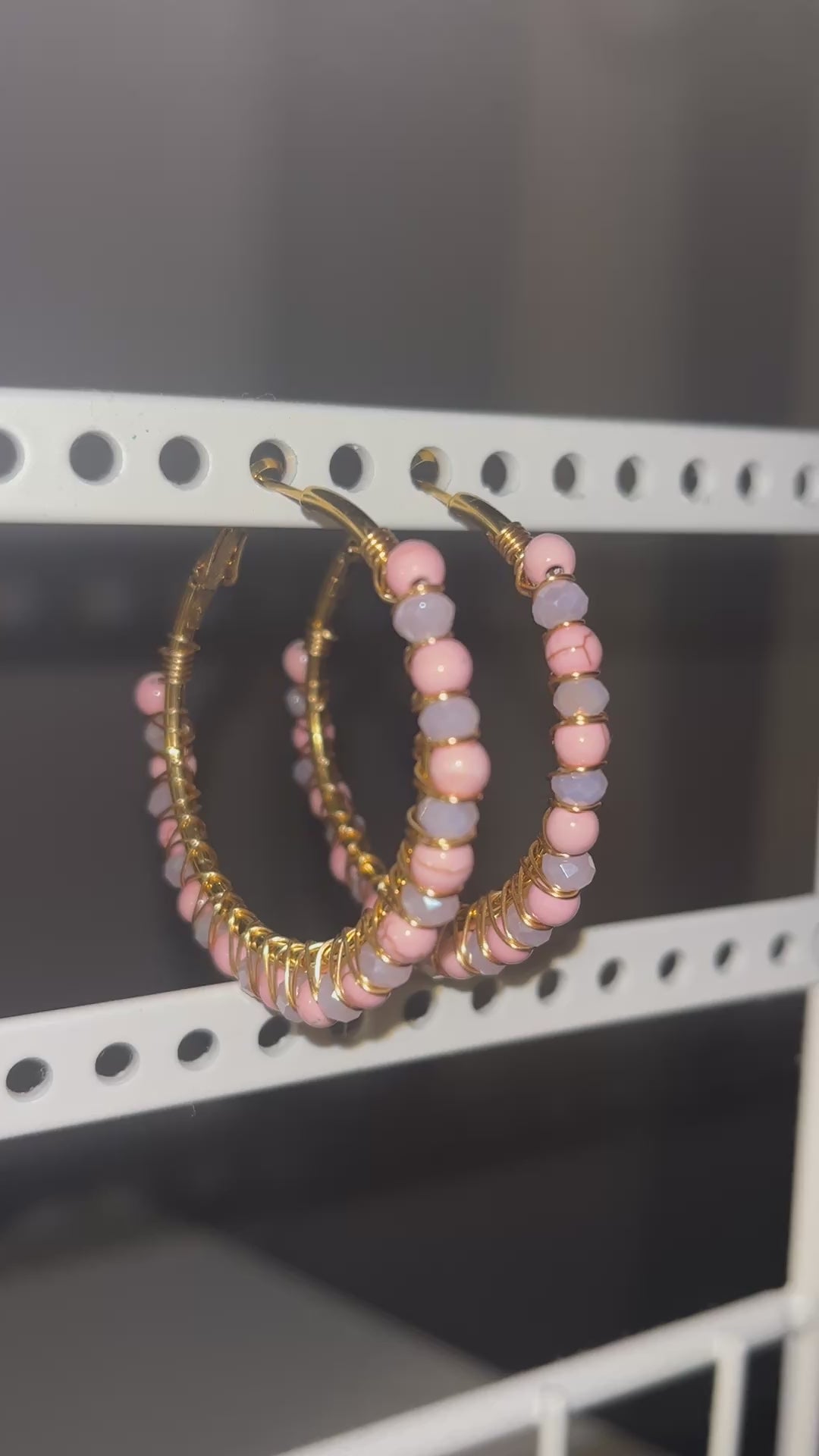 Beaded Hoop Earrings - Fairy Bloom