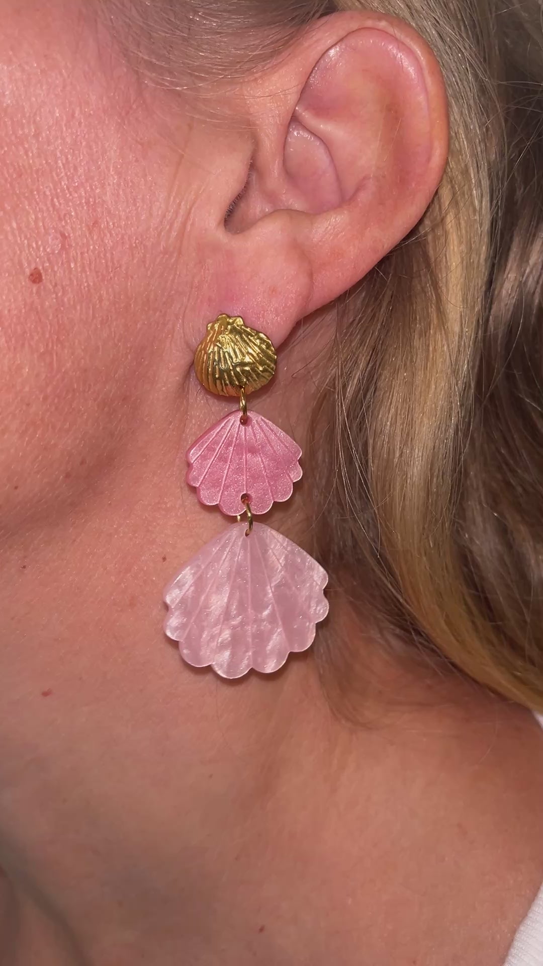 Triple Shell Earrings