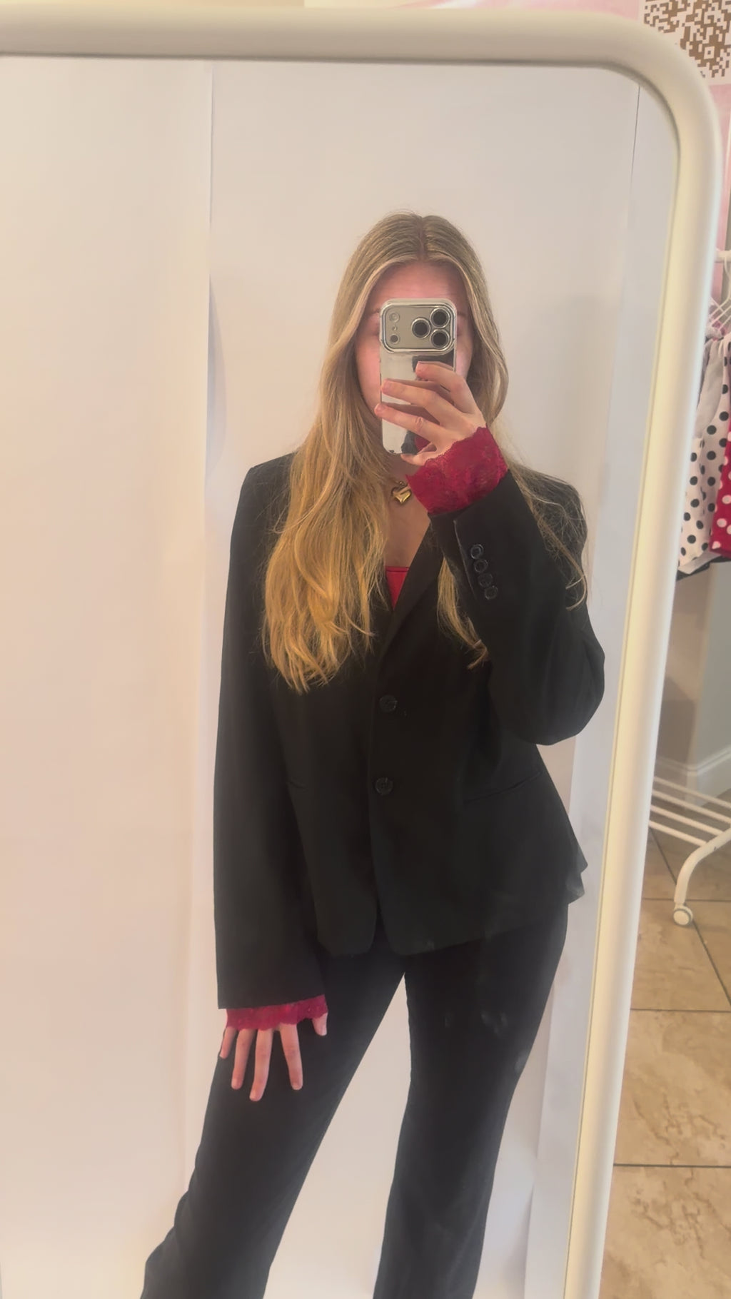 Red Lace Sleeve Cuffs