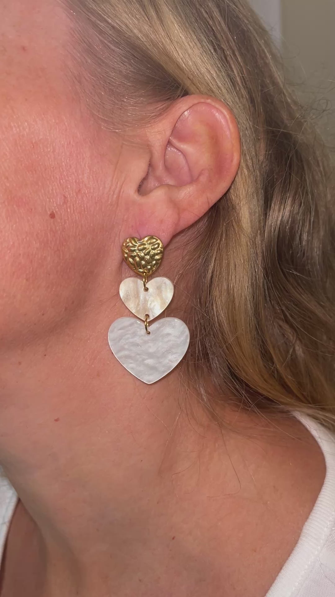 Triple Heart Earrings