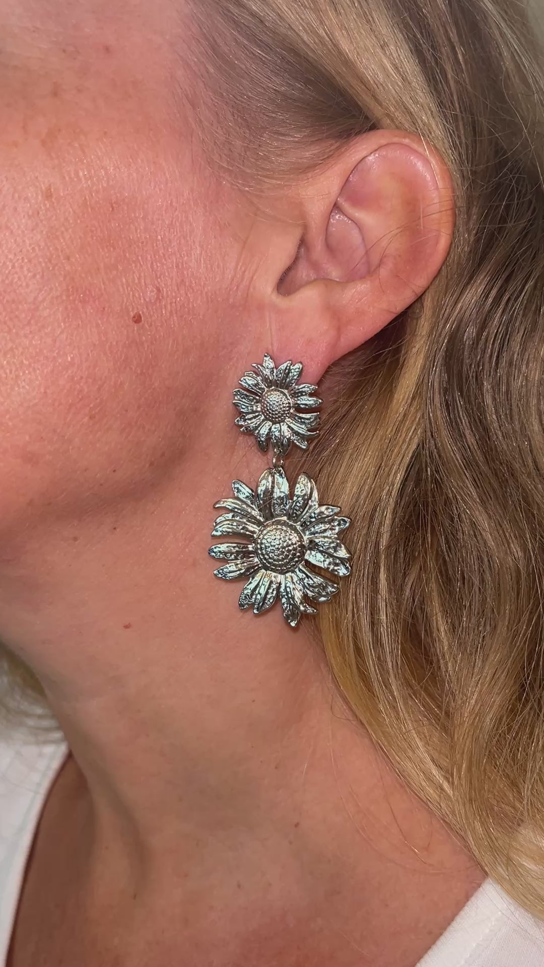 Double Sunflower Earrings