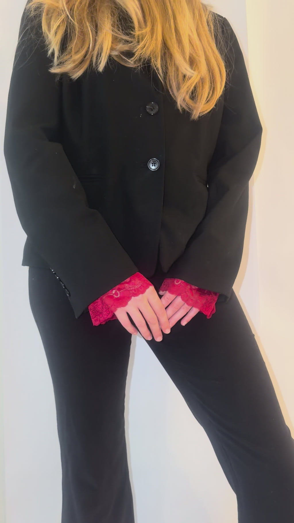 Red Lace Sleeve Cuffs