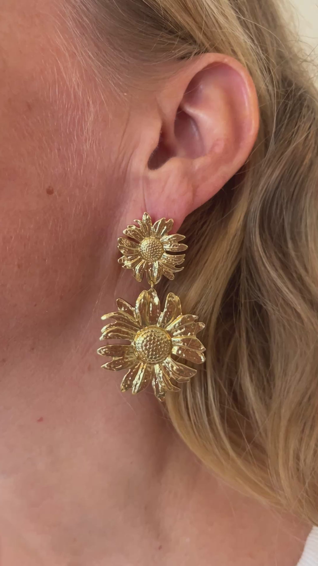 Double Sunflower Earrings