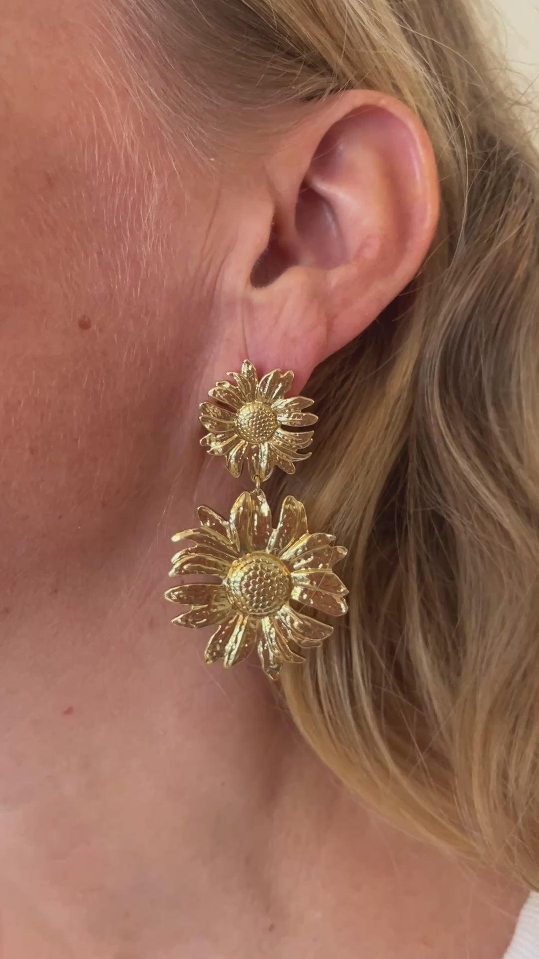 Double Sunflower Earrings